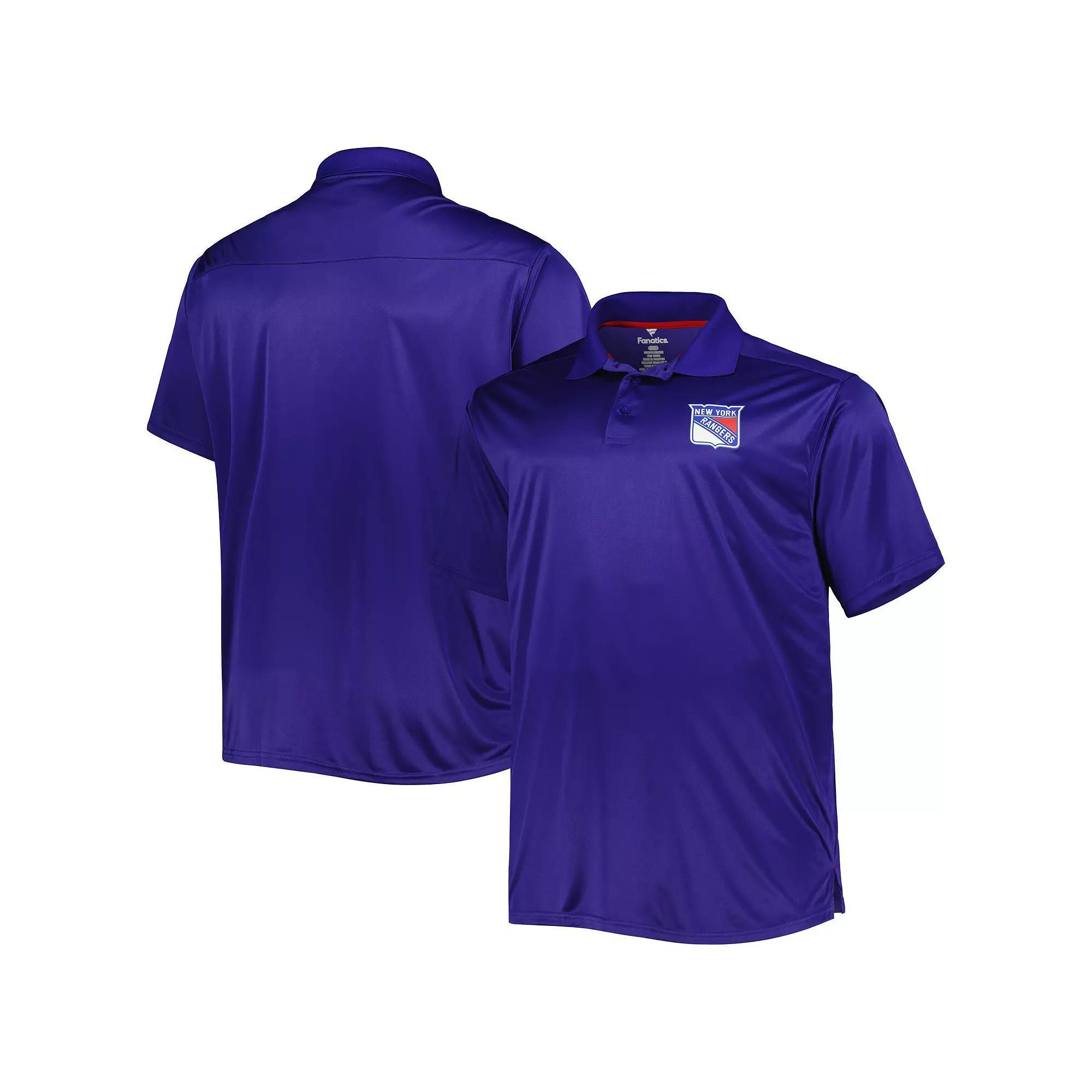 Mens Blue New York Rangers Big & Tall Team Color Polo Product Image