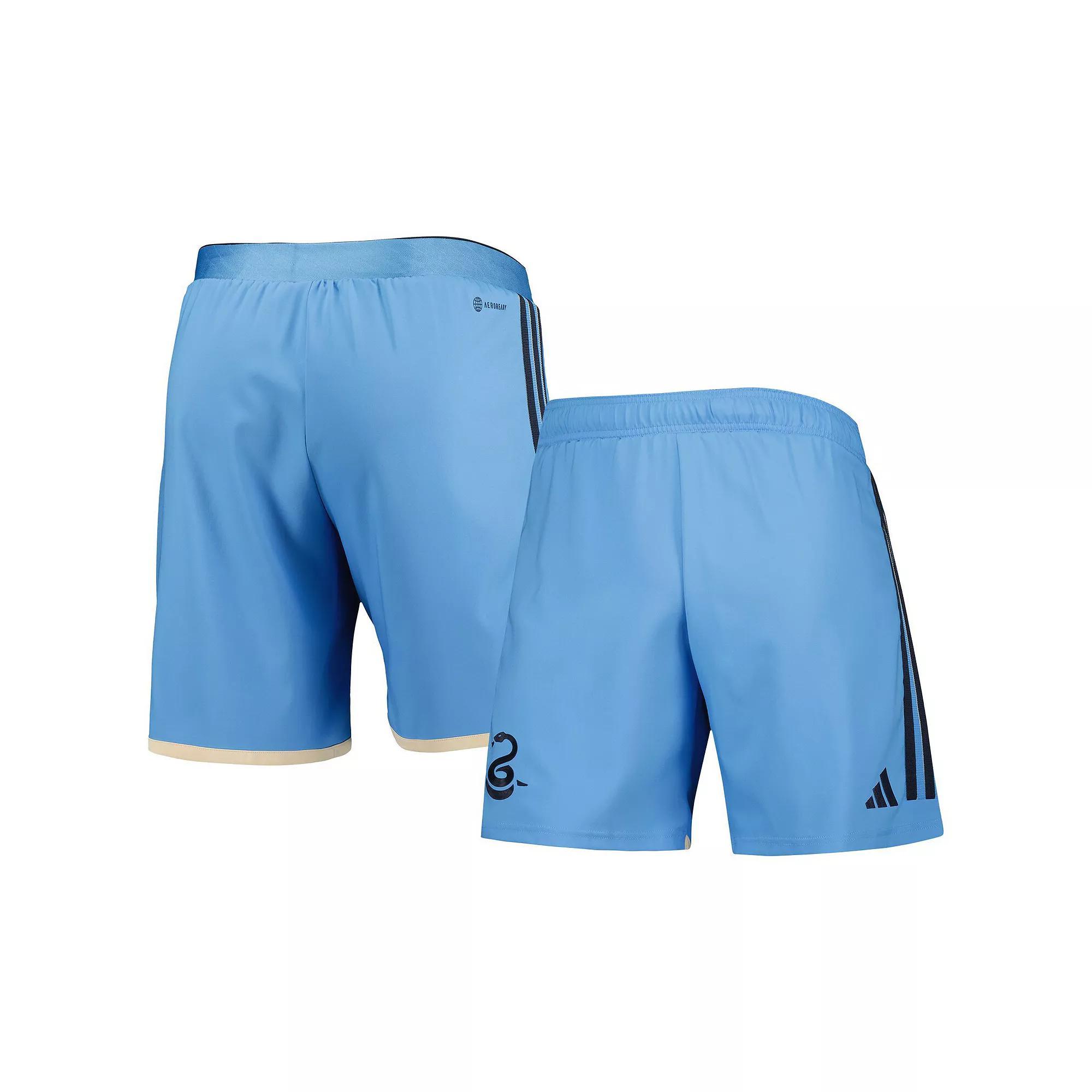 Men's adidas Light Blue Philadelphia Union 2023 Away AEROREADY Authentic Shorts, Size: 3XL, Uni Light Product Image