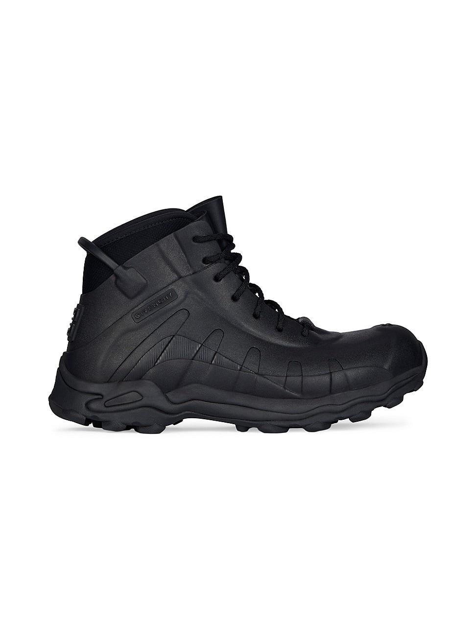 Mens High Rubber Lace-Up Boots Product Image