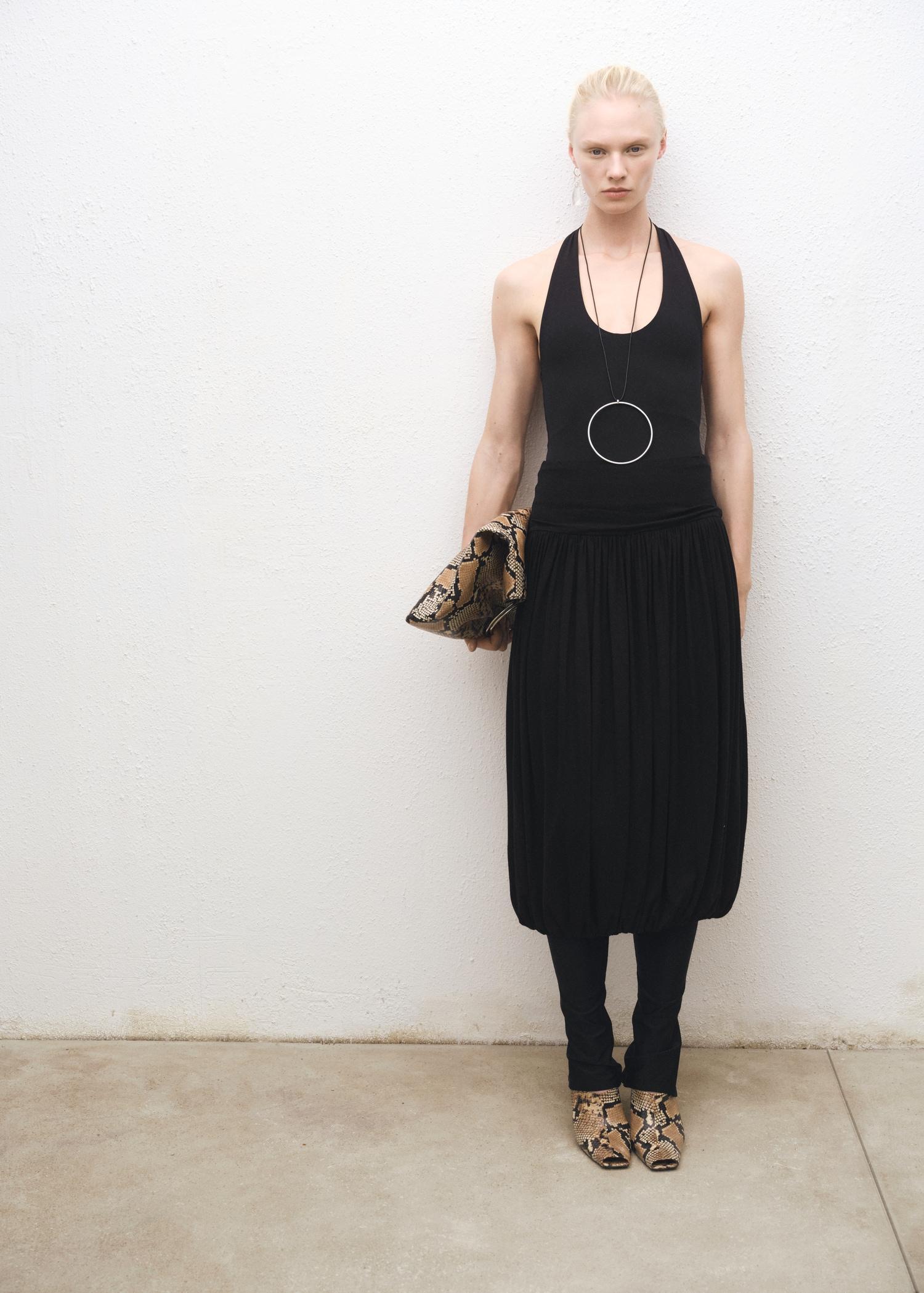 Balloon midi skirt - Women | MANGO USA Product Image
