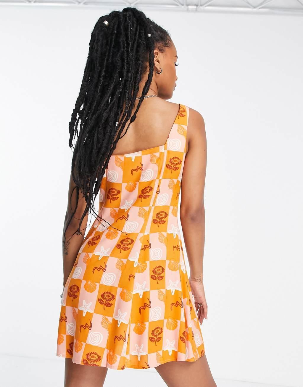 ASOS DESIGN Petite soft mini sundress with bust detail Product Image