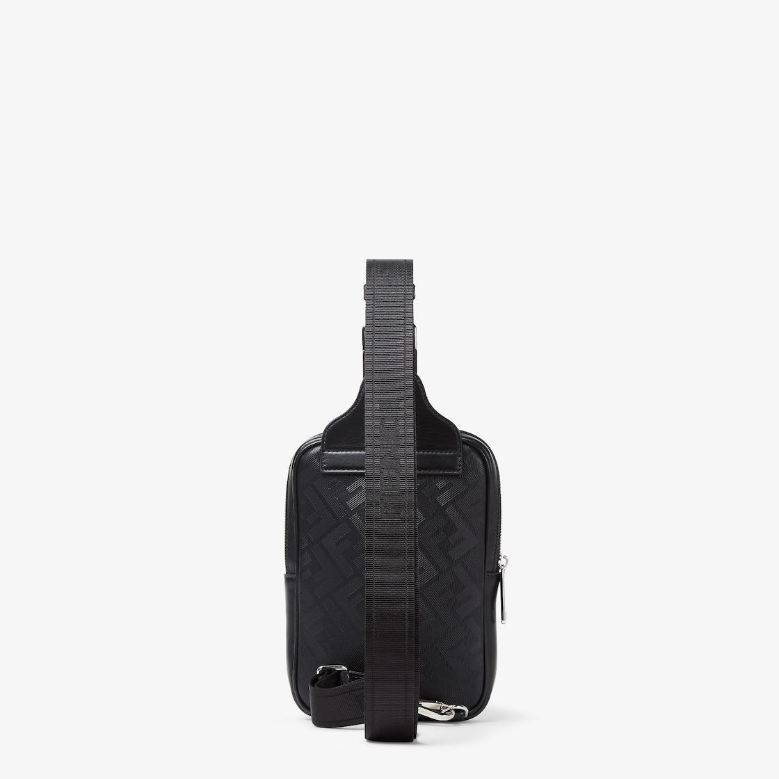 Fendi Shadow Diagonal Belt BagBlack leather belt bag Product Image