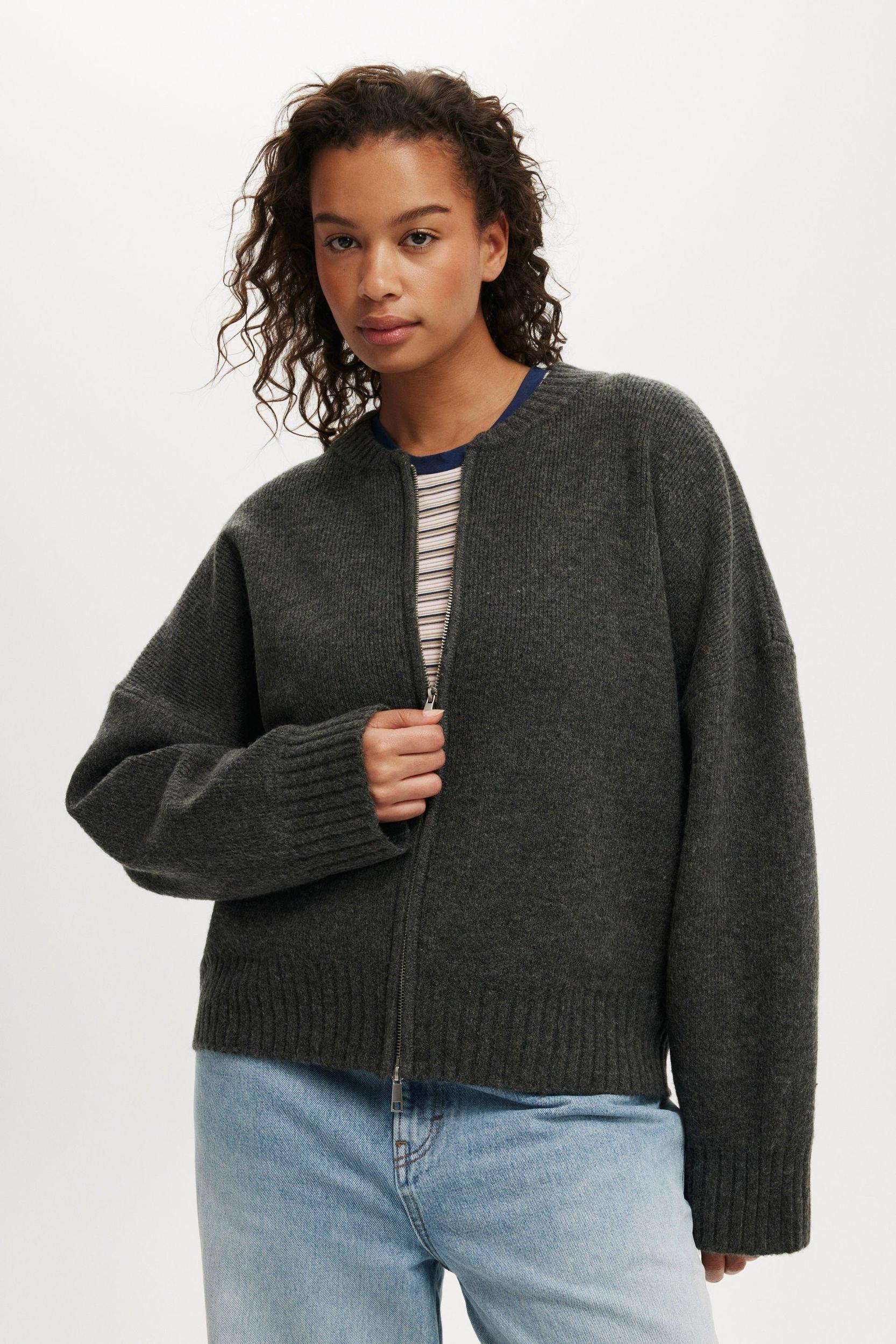 Luxe Zip Through Knit Bomber Product Image