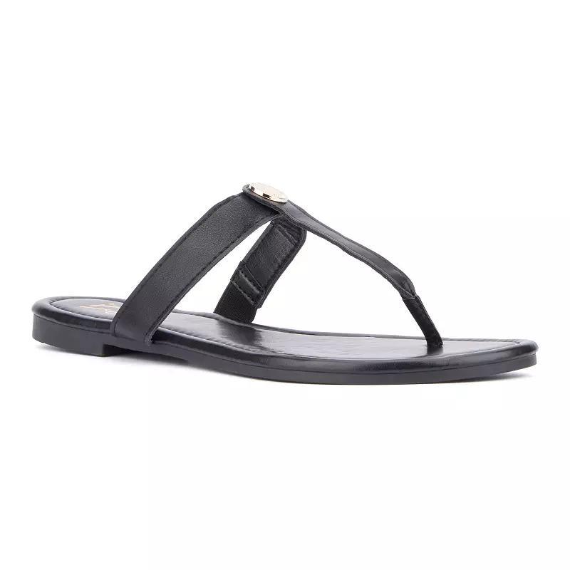New York & Company® Adonia Women's Thong Sandals, Size: 7.5, Black Product Image