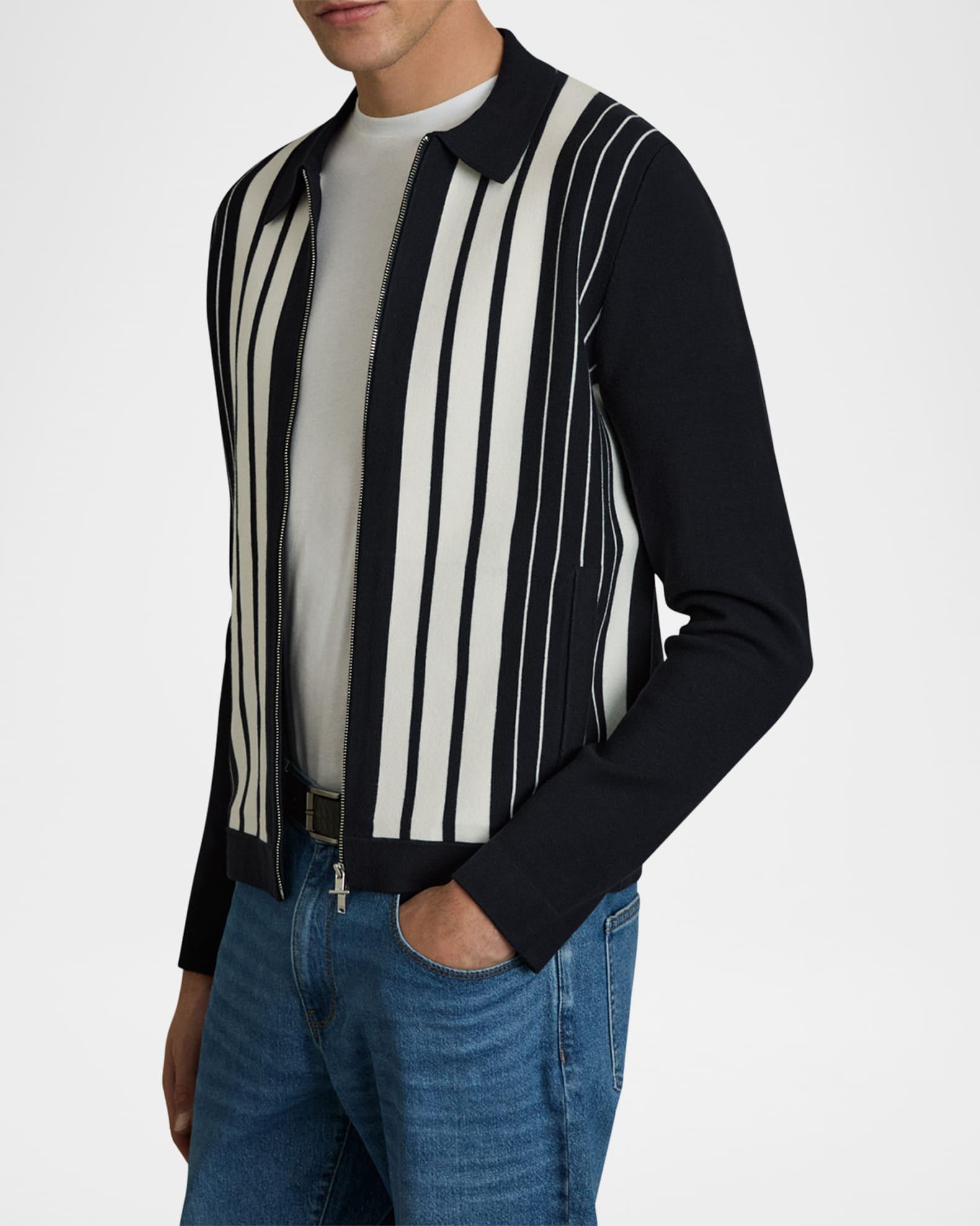 Men's Ambient Stripe Full-Zip Sweater Product Image