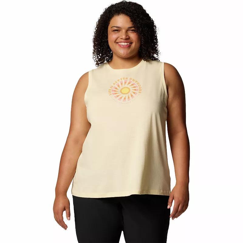 Plus Size Columbia Ruby Springs Graphic Tank Top, Women's, Size: 3XL, Alpenglow Product Image