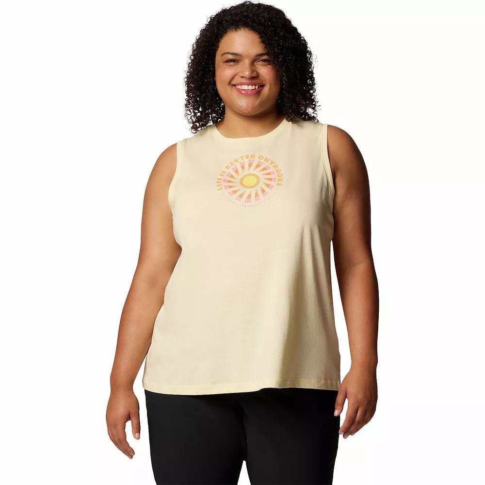 Plus Size Columbia Ruby Springs Graphic Tank Top, Women's, Size: 3XL, Alpenglow Product Image