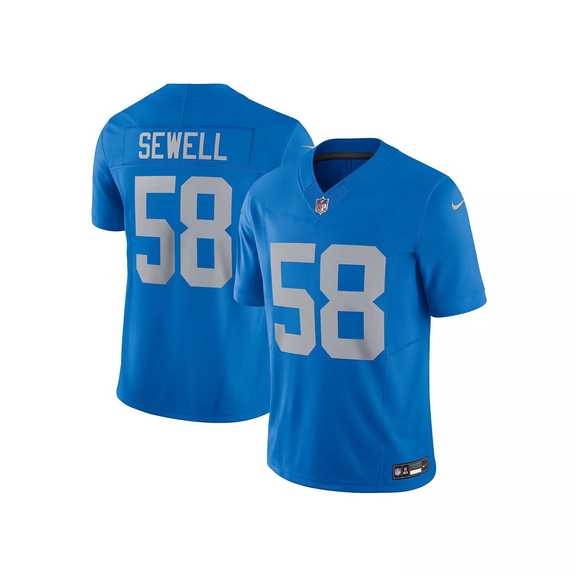 Men's Nike Penei Sewell Blue Detroit Lions Vapor F.U.S.E. Alternate Limited Jersey, Size: Small Product Image