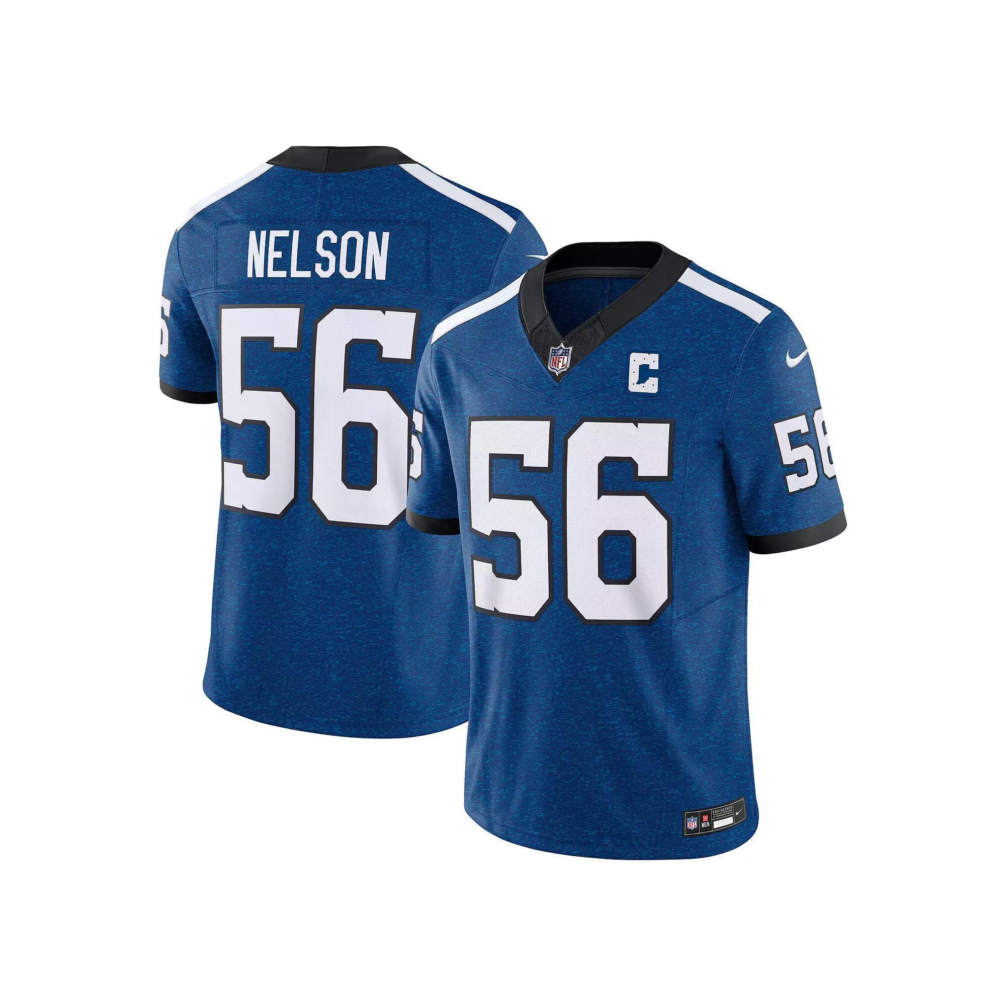 Men's Nike Quenton Nelson Royal Indianapolis Colts Indiana Nights Alternate Vapor F.U.S.E. Limited Jersey, Size: XL, Blue Product Image