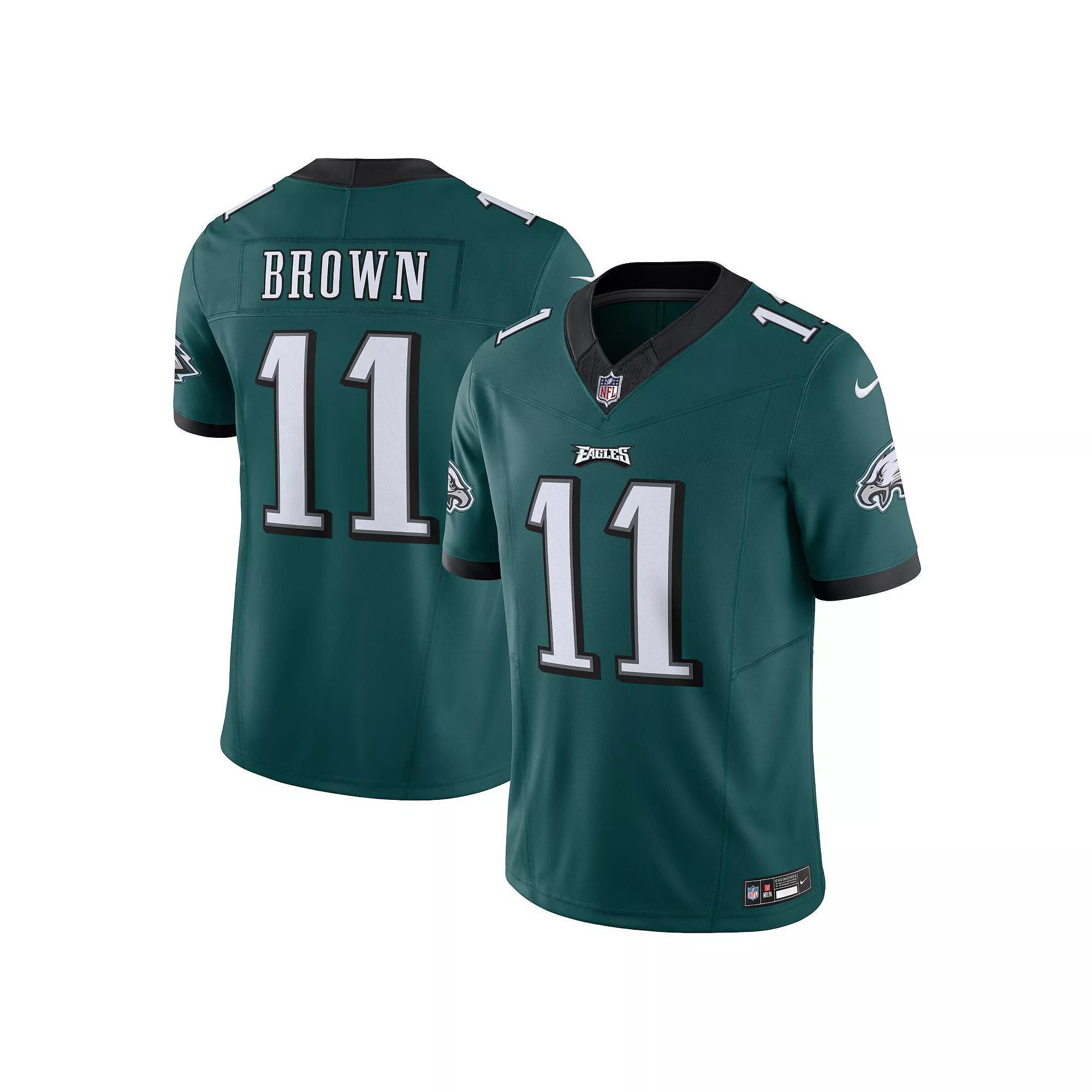 Men's Nike A.J. Brown Midnight Green Philadelphia Eagles Vapor F.U.S.E. Limited Jersey, Size: XL Product Image