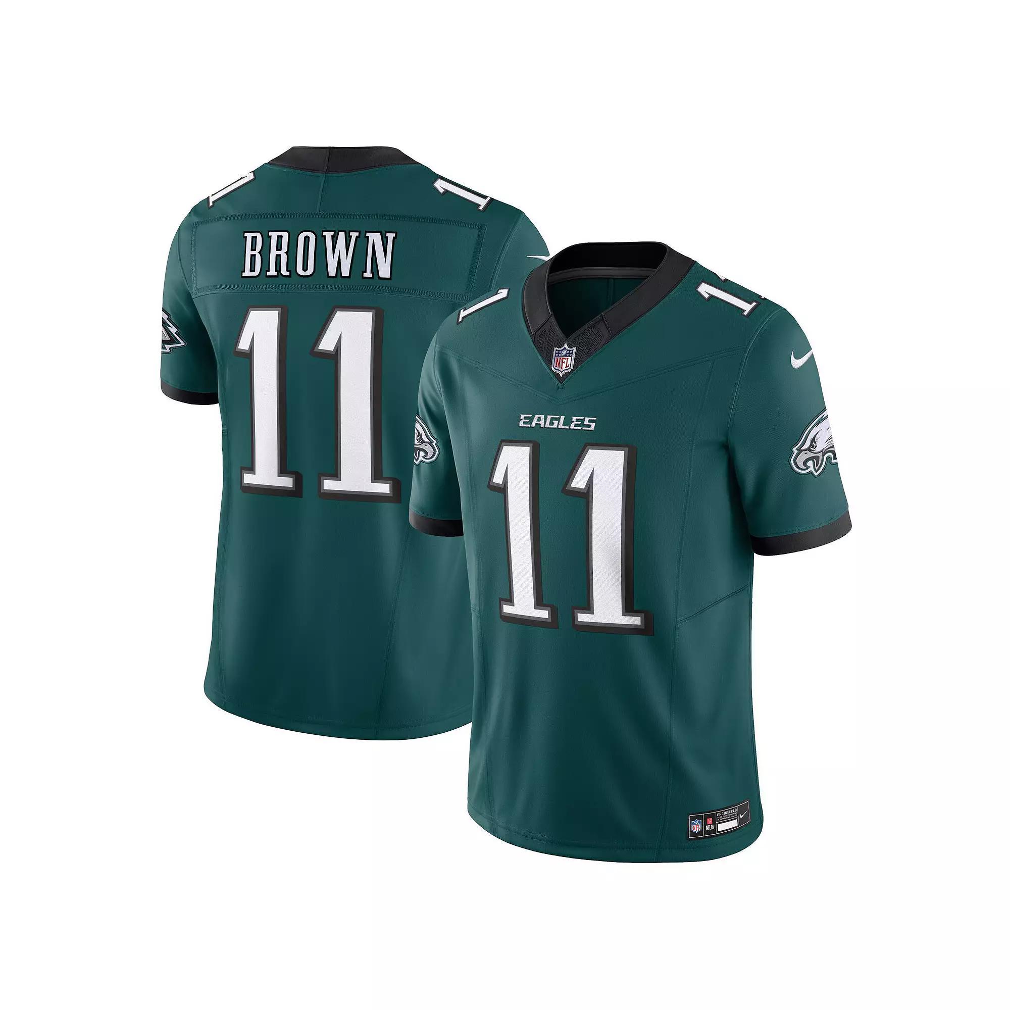 Men's Nike A.J. Brown Midnight Green Philadelphia Eagles Vapor F.U.S.E. Limited Jersey, Size: XL Product Image