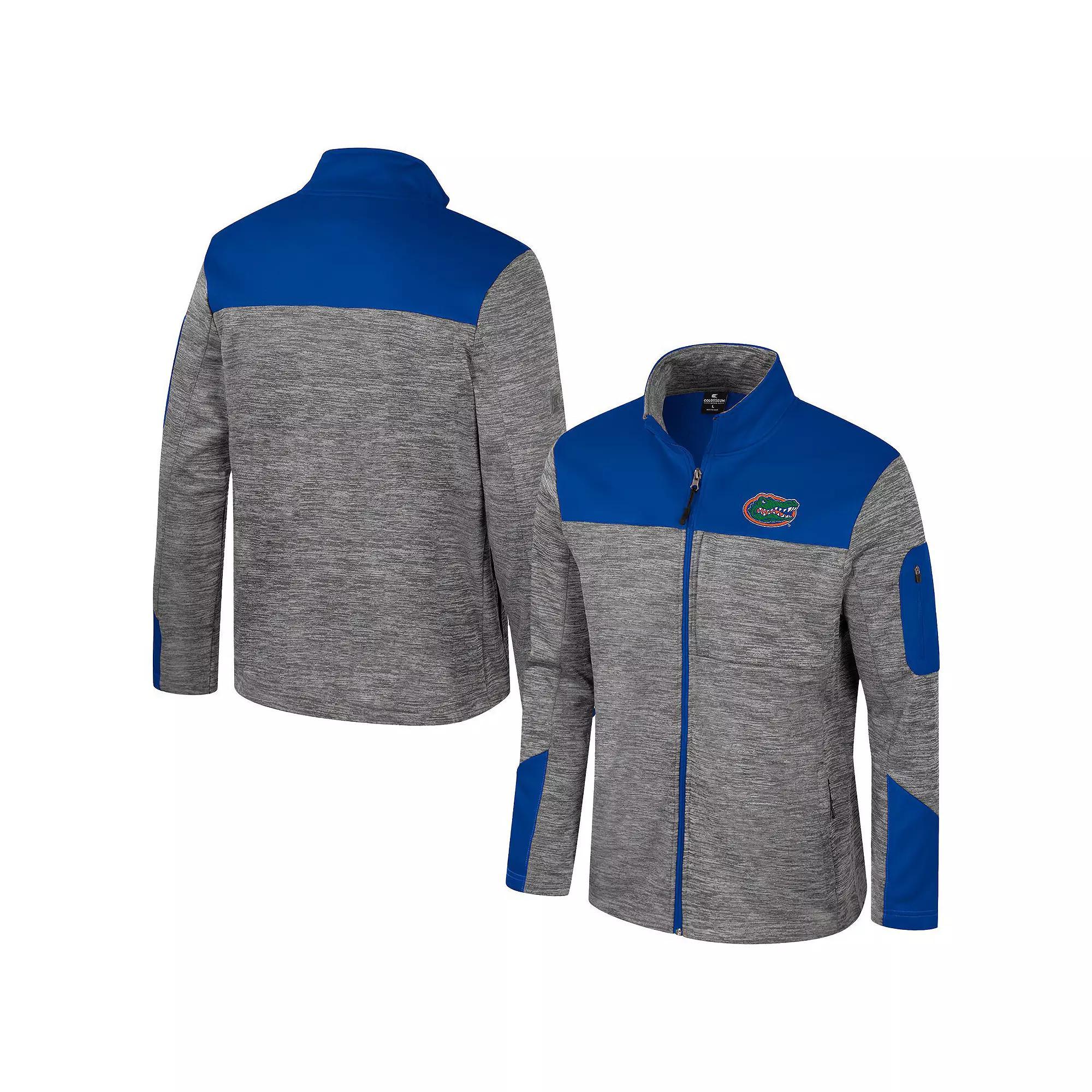 Men's Colosseum  Gray/Royal Florida Gators Guard Full-Zip Jacket, Size: Large, Grey Product Image
