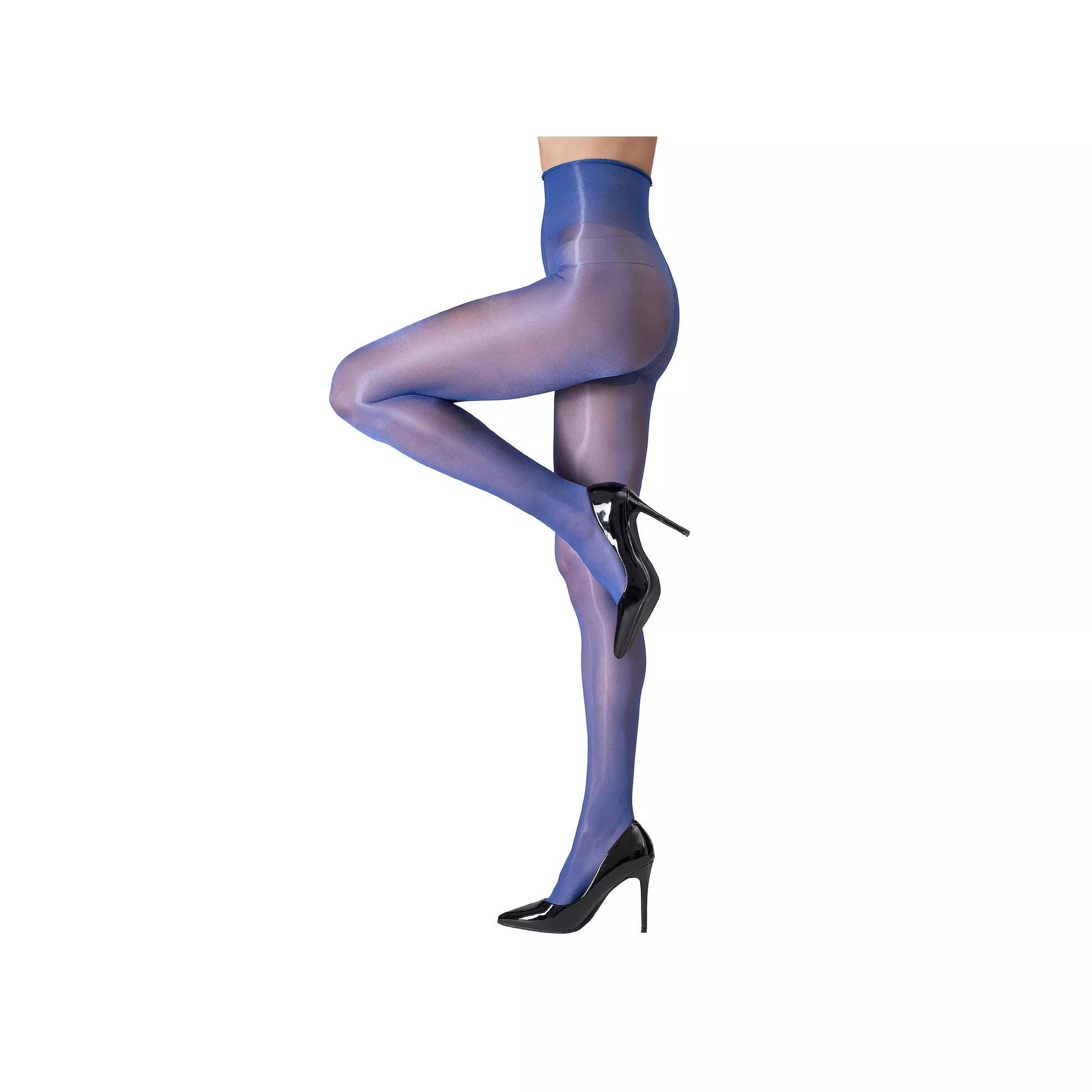 LECHERY® Lustrous Silky Shiny 40 Denier 1 Pair of Pantyhose, Women's, Size: Large-XL, Blue Product Image