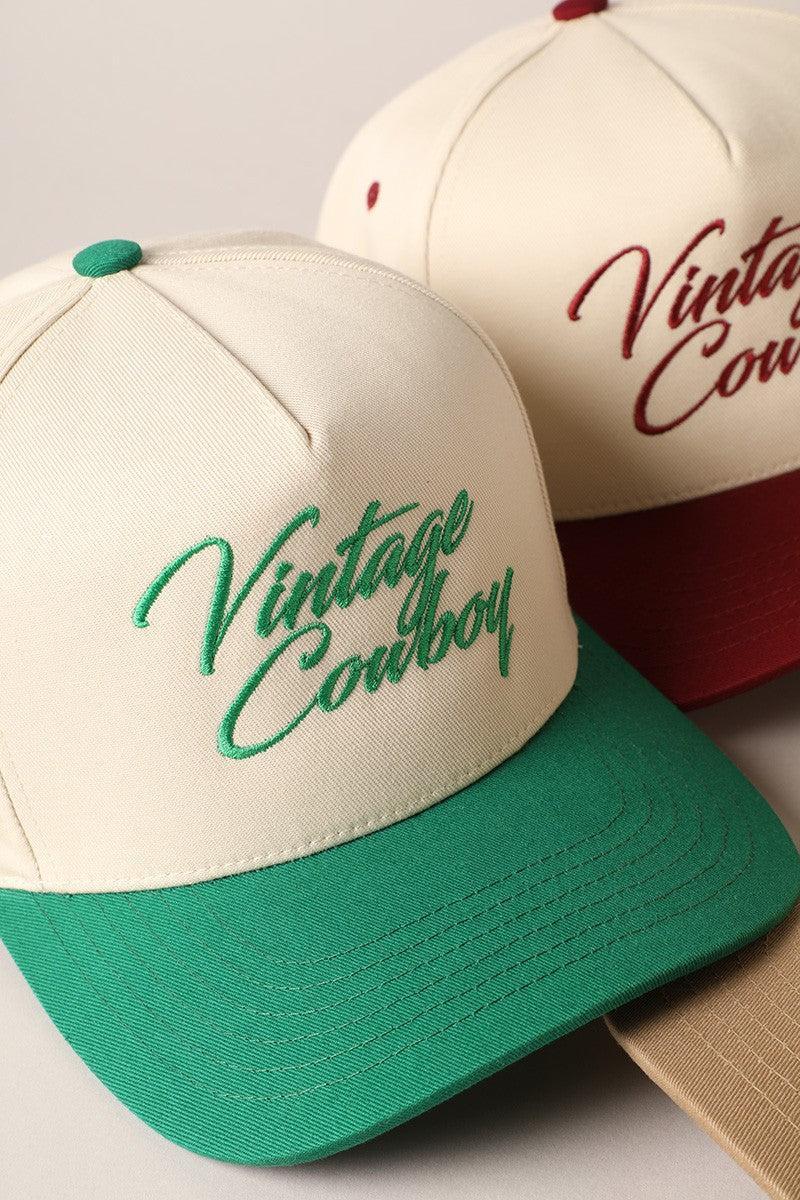 Vintage Cowboy Two Tone Cap Product Image