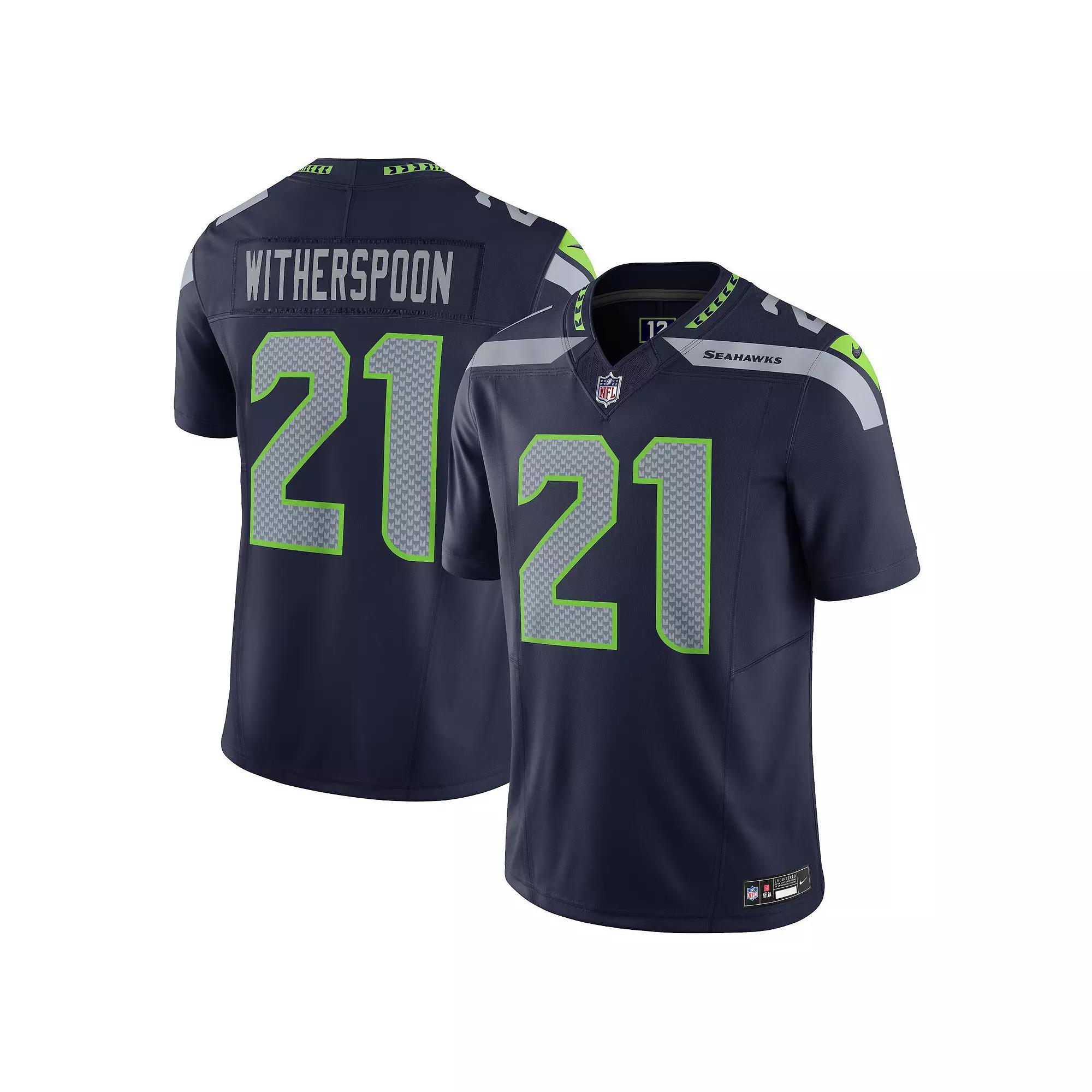 Men's Nike Devon Witherspoon Navy Seattle Seahawks Vapor F.U.S.E. Limited Jersey, Size: 2XL, Blue Product Image