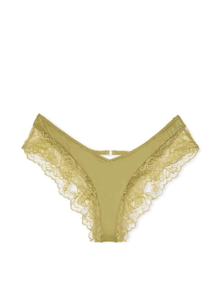 Rose Lace-Trim High-Leg Cheeky Panty Product Image