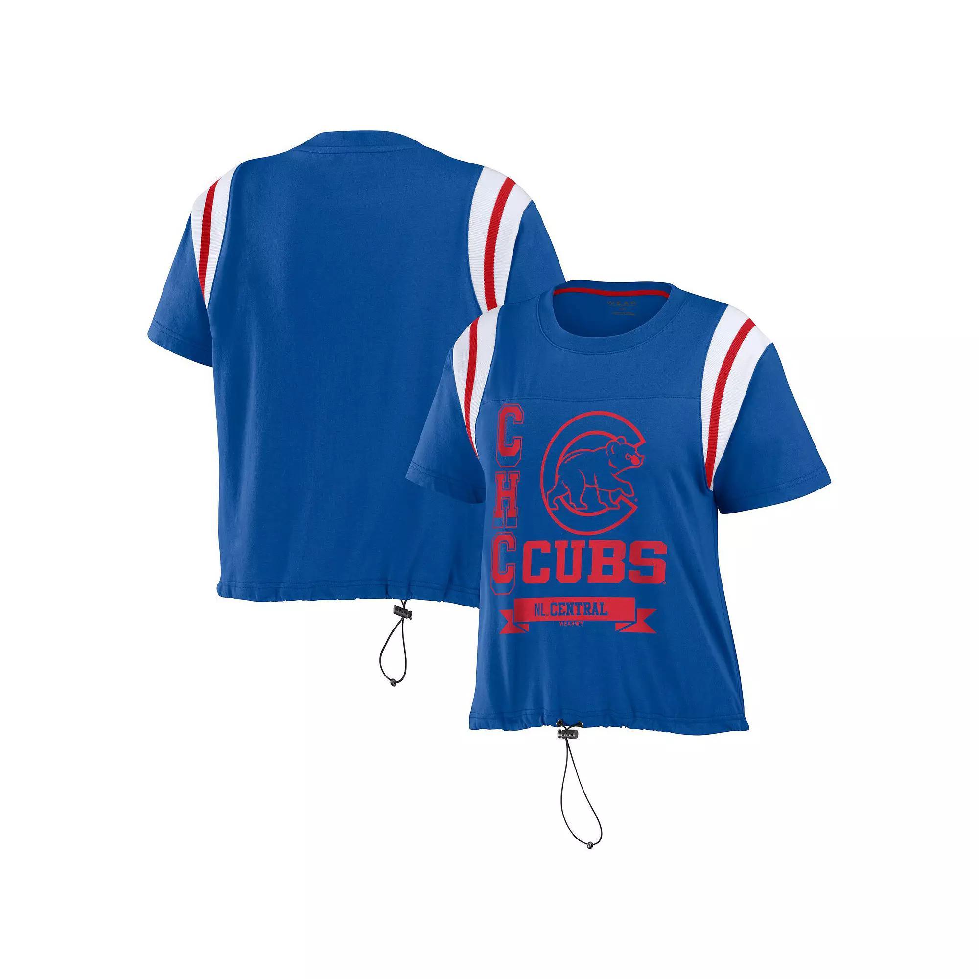 Women's WEAR by Erin Andrews Royal Los Angeles Rams Cinched Colorblock T-Shirt, Size: Small, Blue Product Image
