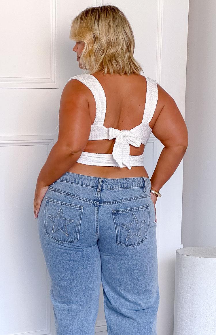 Vida White Bow Top Girls Product Image