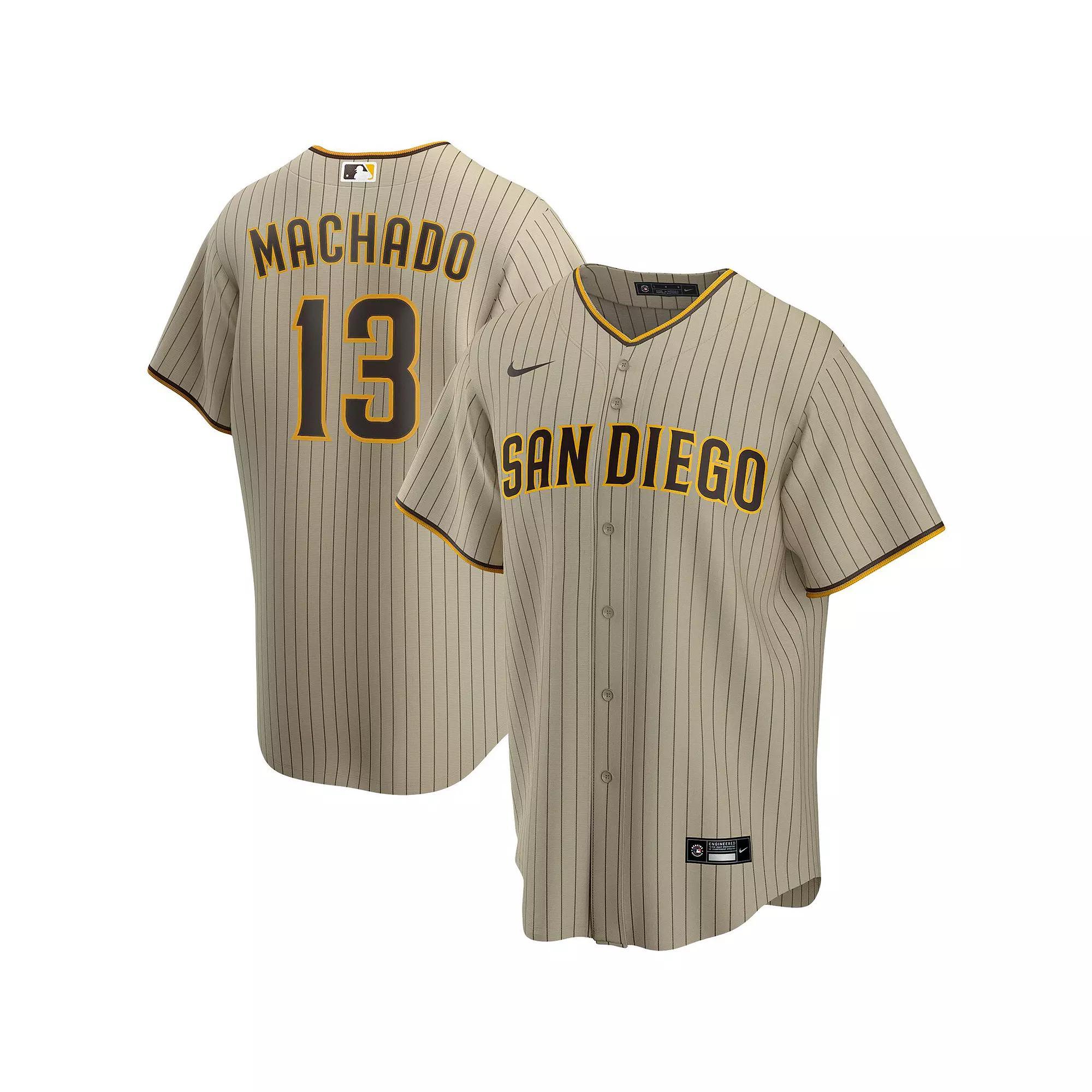 Mens Nike Manny Machado Tan San Diego Padres Alternate Replica Player Jersey Product Image