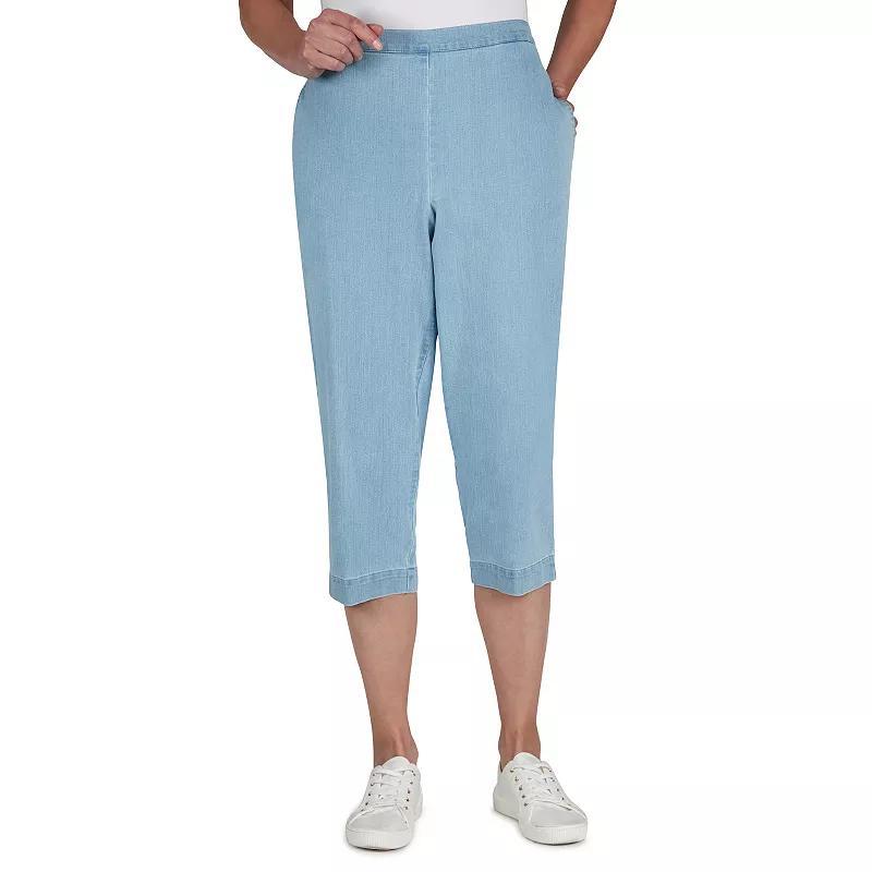 Women's Alfred Dunner Denim Capri Pants, Size: 14, White Product Image