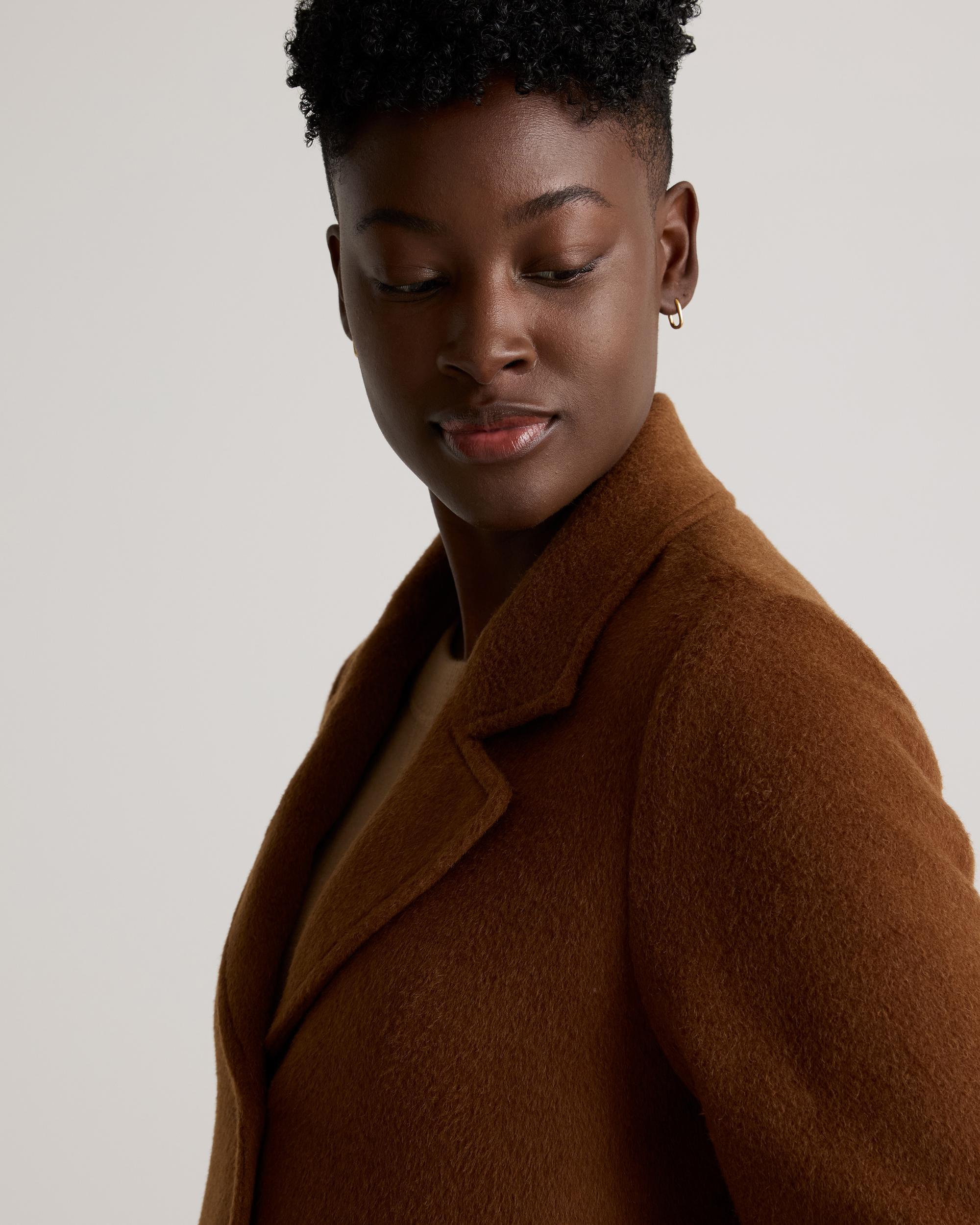 Quince | Women's Camel-Hair Single-Breasted Midi Coat Wool Product Image