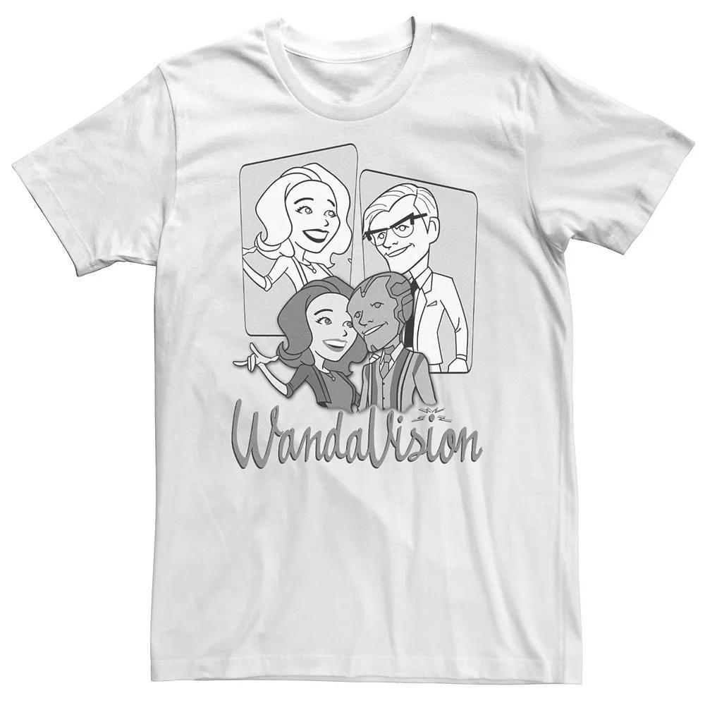 Big & Tall Marvel WandaVision Disguise Retro Logo Tee, Men's, Size: XXL Tall, White Product Image