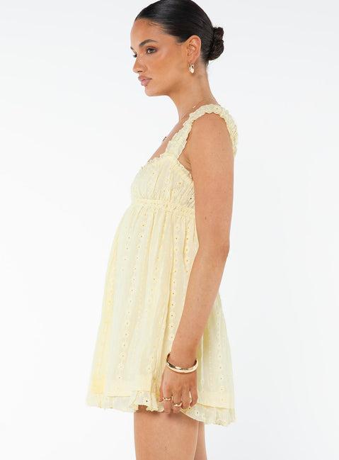 Carlita Mini Dress Yellow Product Image