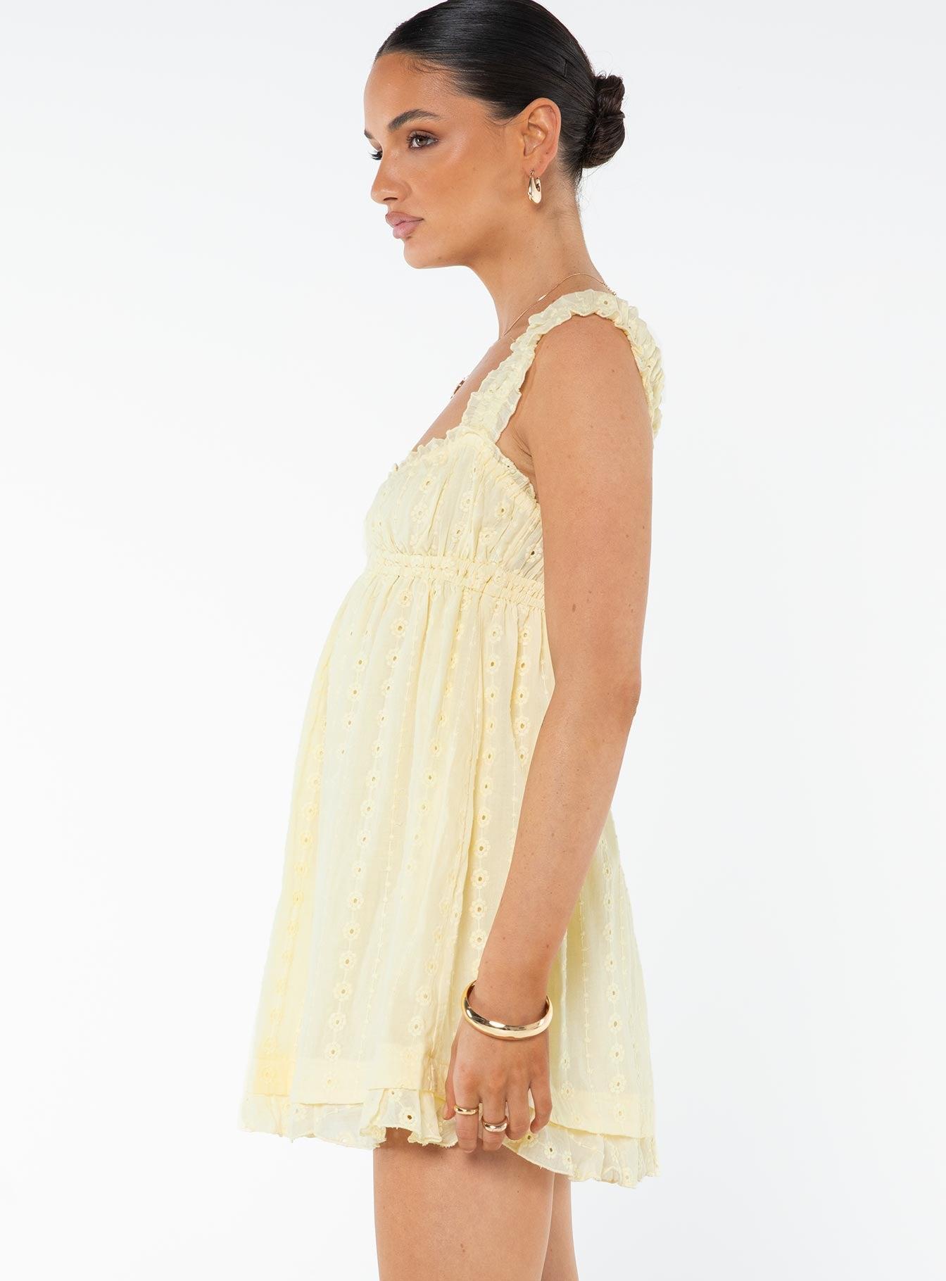 Carlita Mini Dress Yellow Product Image