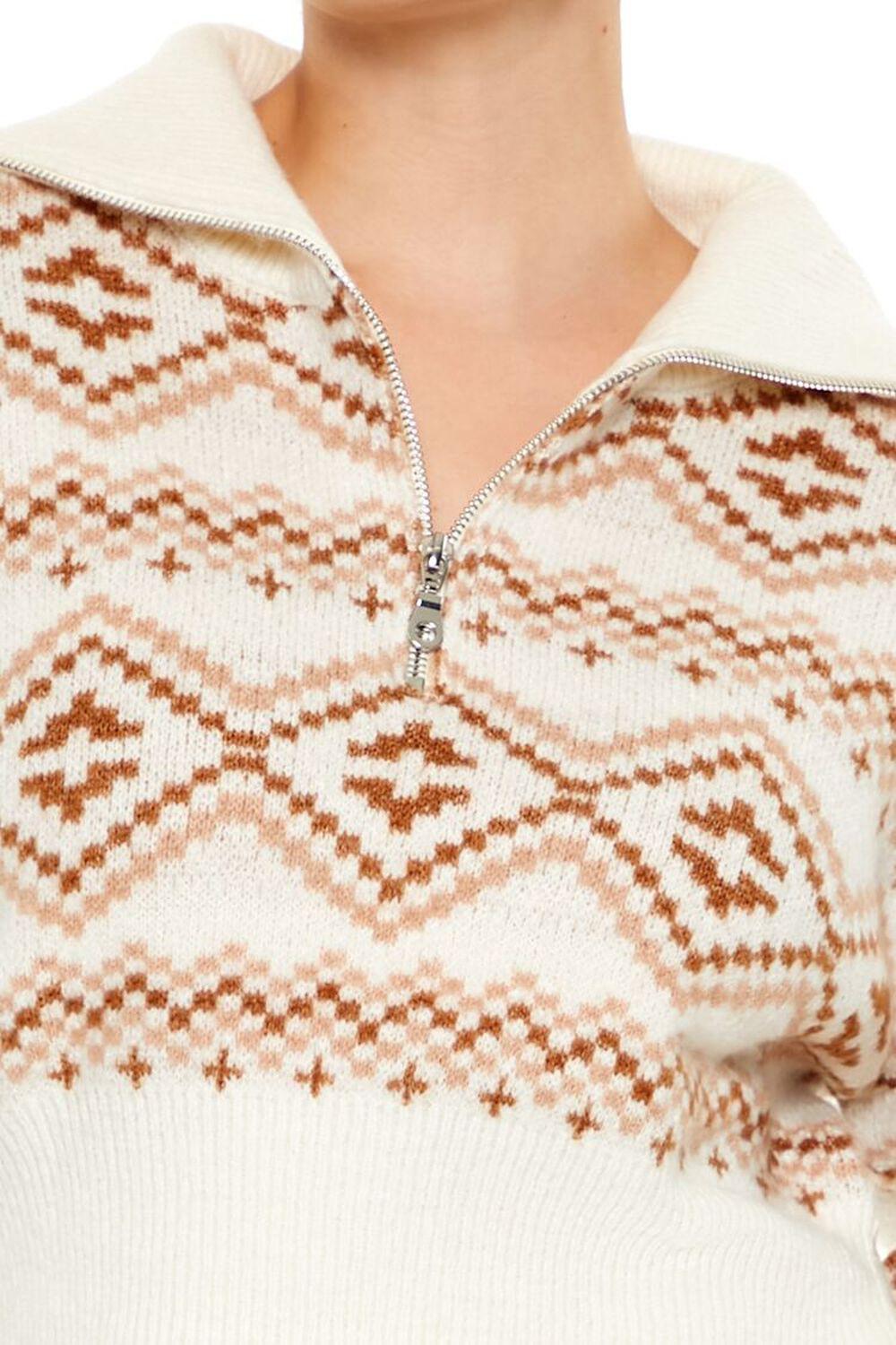 Geo Print Half-Zip Sweater | Forever 21 Product Image