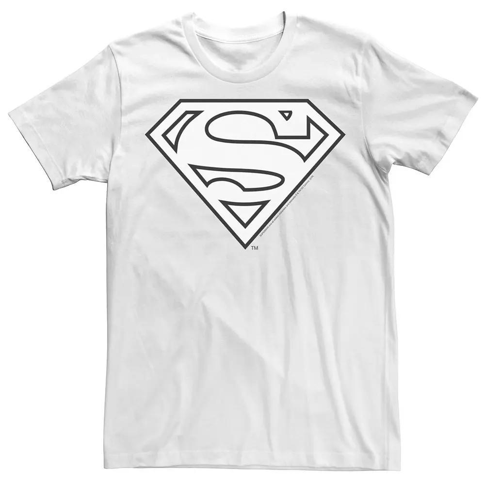 Men's DC Comics Superman Black And White Logo Graphic Tee, Size: 3XL Product Image