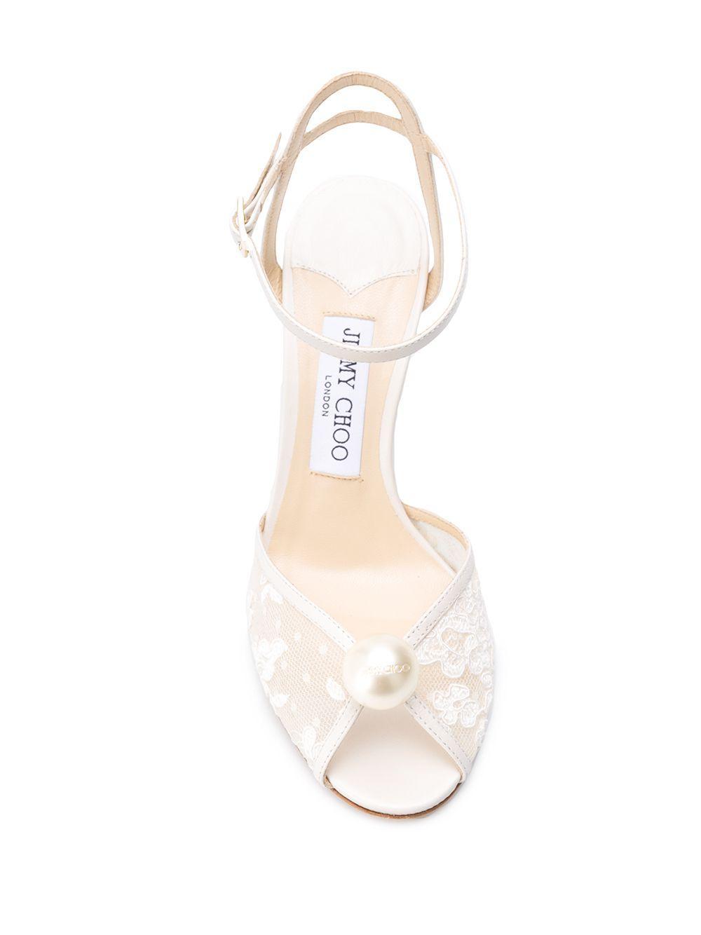 Sacora 85mm pearl-embellished sandals Product Image