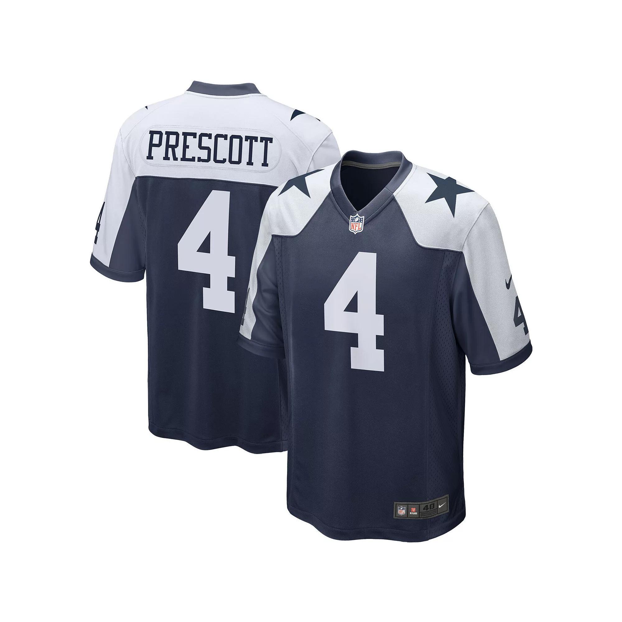 Men's Nike Dak Prescott Navy Dallas Cowboys Alternate Game Team Jersey, Size: 2XL, Blue Product Image