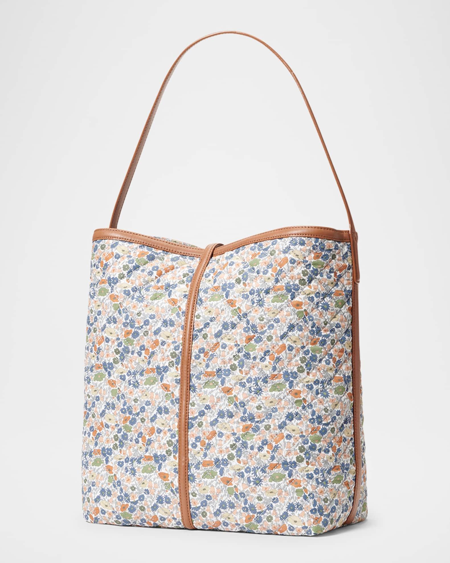 Astor Floral-Print Quilted Hobo Shoulder Bag Product Image