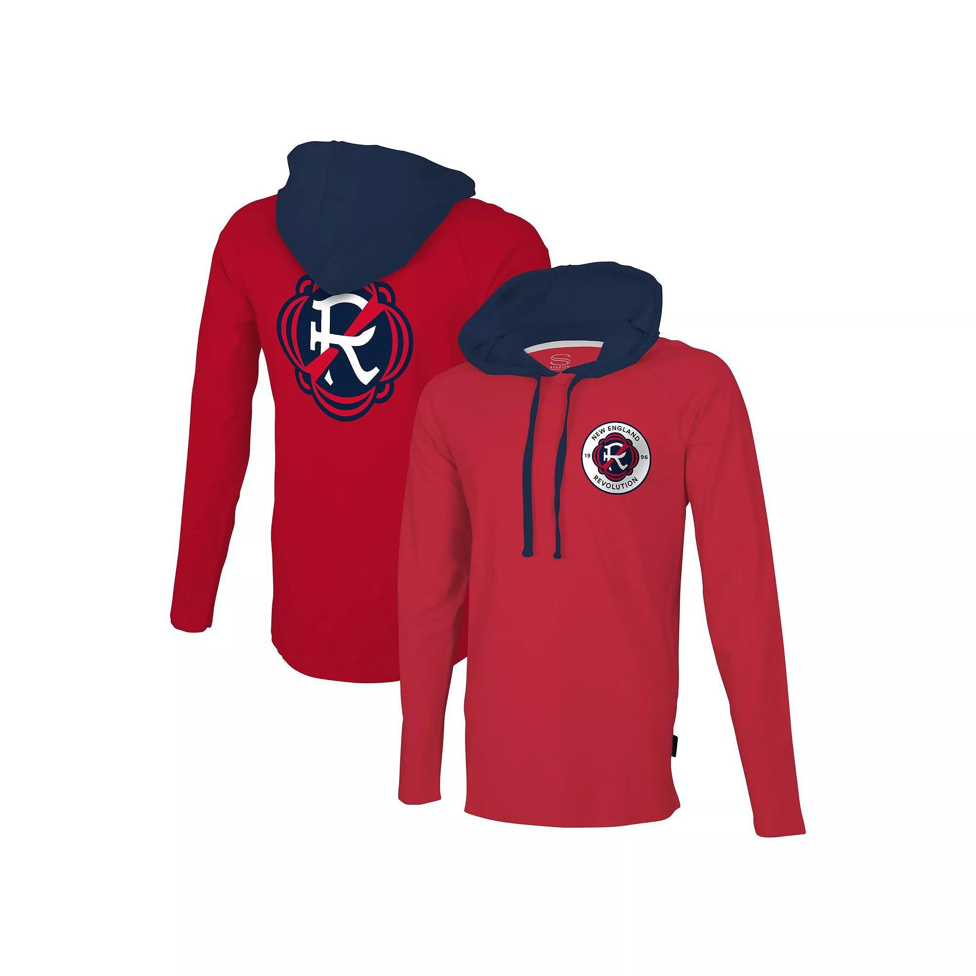 Mens Stadium Essentials Red New England Revolution Tradition Raglan Hoodie Long Sleeve T-Shirt Product Image