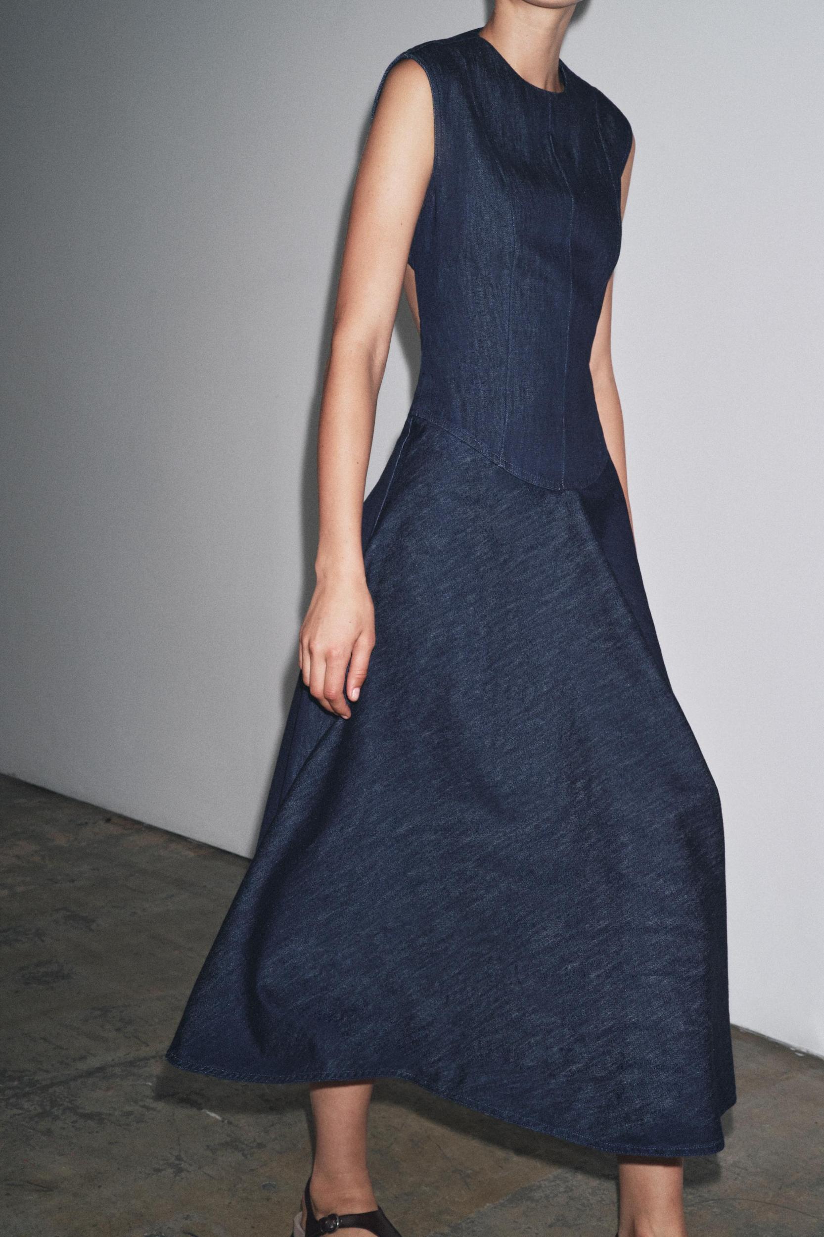 ZW COLLECTION DENIM MIDI DRESS Product Image