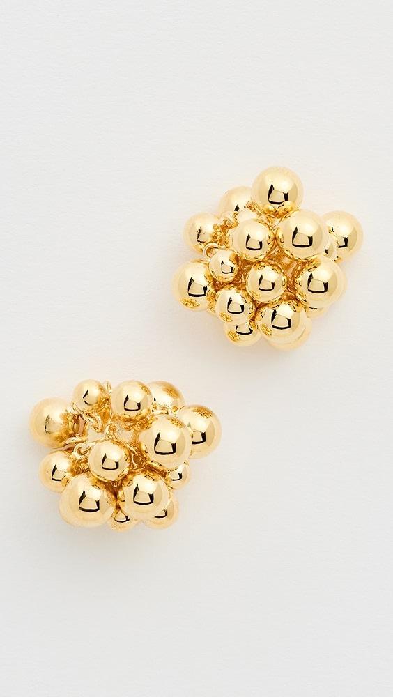 Kenneth Jay Lane Gold Cluster Button Earrings | Shopbop Product Image