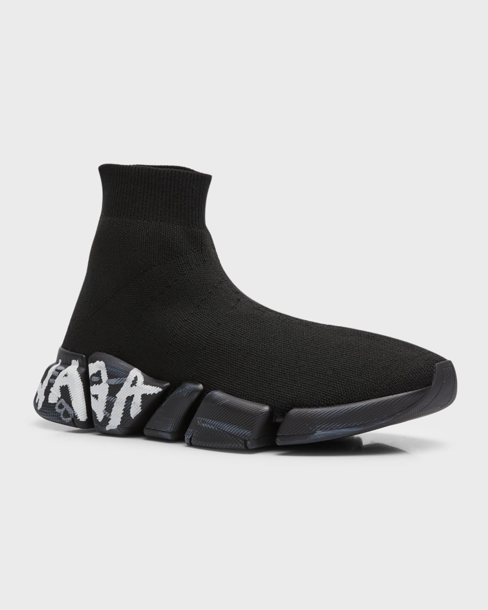 Men's Speed 2.0 Lt Graffiti Logo Knit Sneakers Product Image