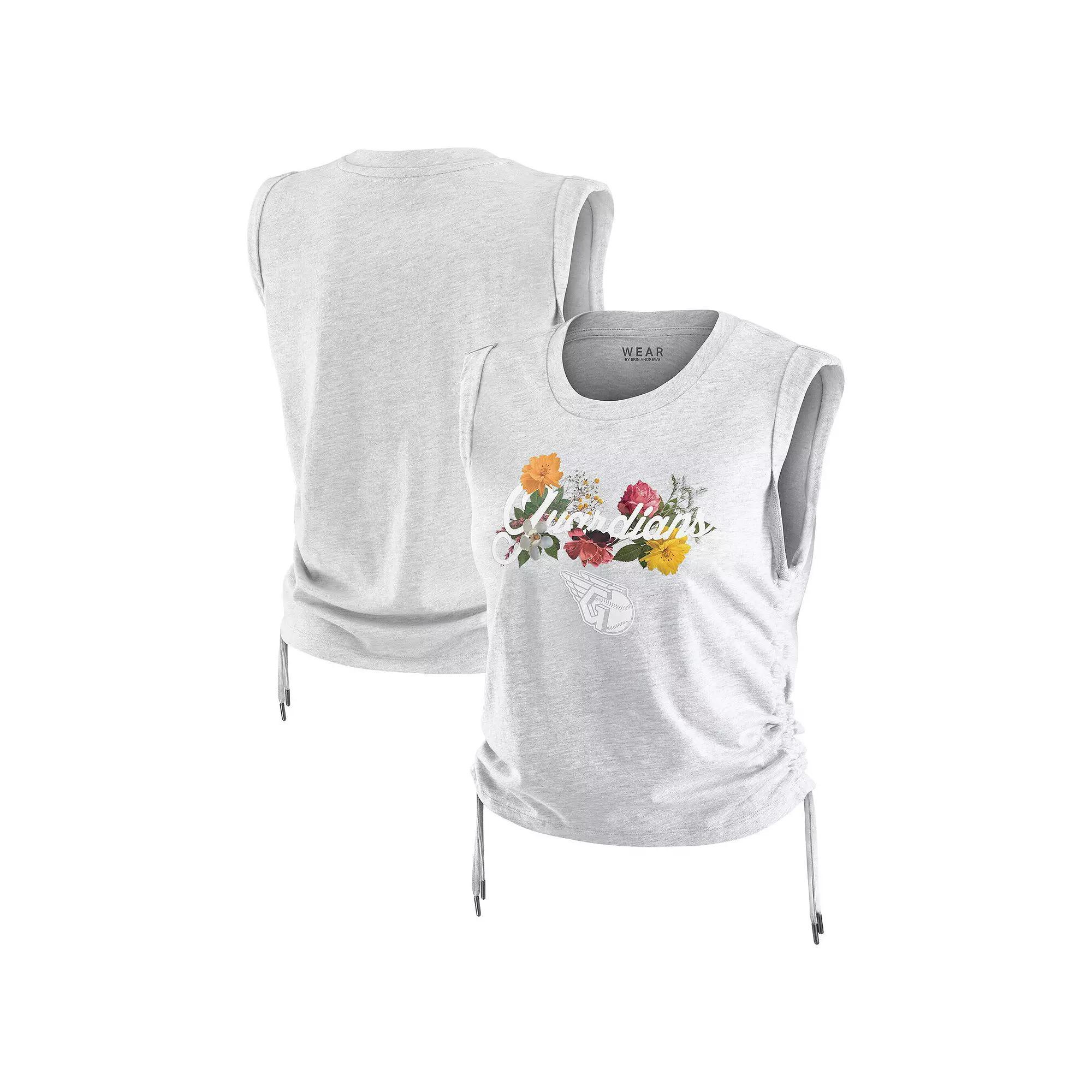 Women's WEAR by Erin Andrews  Heather Gray San Diego Padres Cinched Tank Top, Size: XXL, Grey Product Image