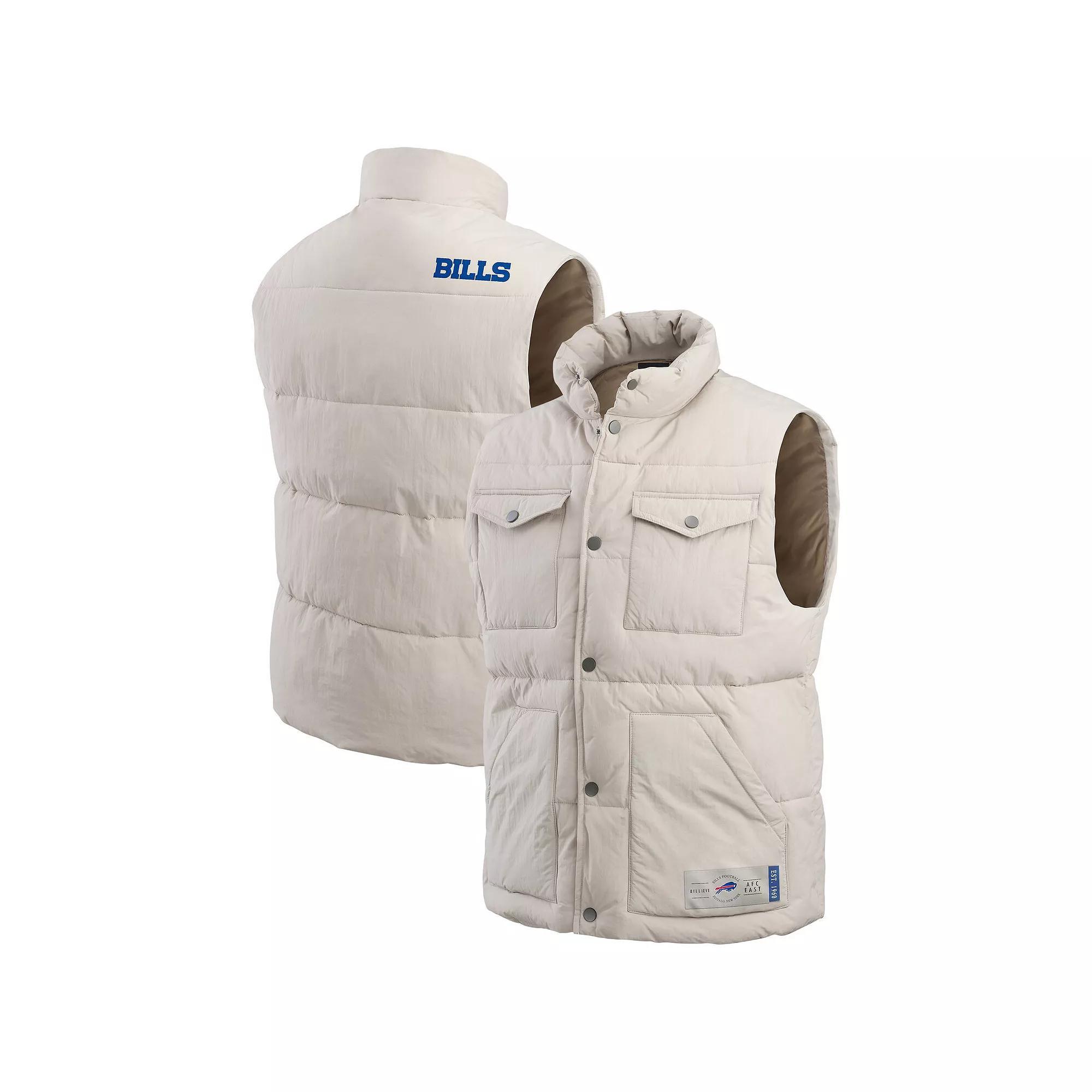 Men's Darius Rucker Collection by Fanatics Cream Minnesota Vikings Puffer Full-Snap Vest, Size: Medium, Beige Product Image