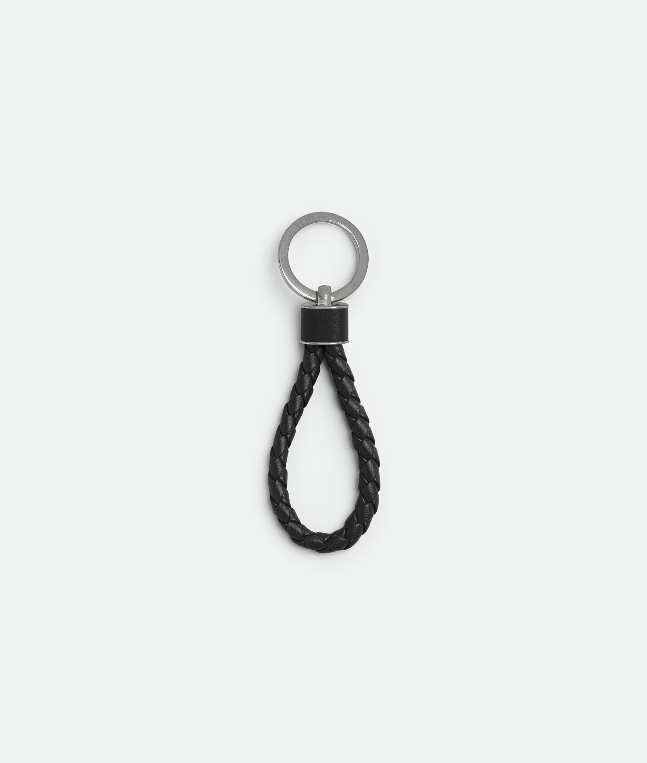Women's Intreccio Key Ring in Black Product Image