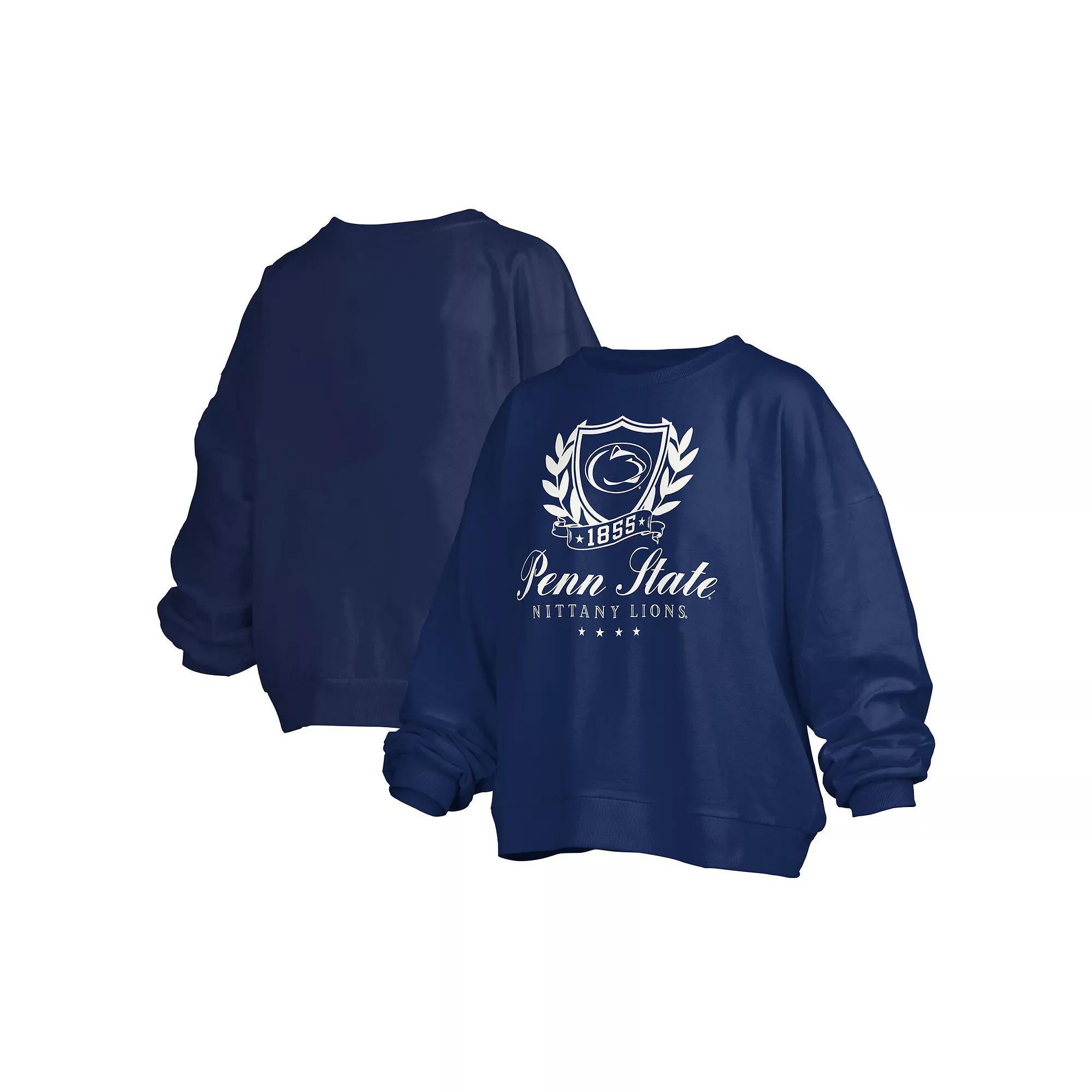 Womens Pressbox Alabama Crimson Tide Big Aug Script Janice Oversized Pullover Sweatshirt Product Image