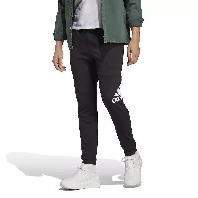 Big & Tall adidas Essentials Badge of Sport Jersey Tapered Pants, Men's, Size: 3XL Tall, Black Product Image