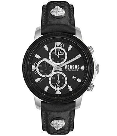 VERSUS Versace Versace Men's Two-Tone Leather Strap Watch, 46mm in Two Tone at Nordstrom Product Image