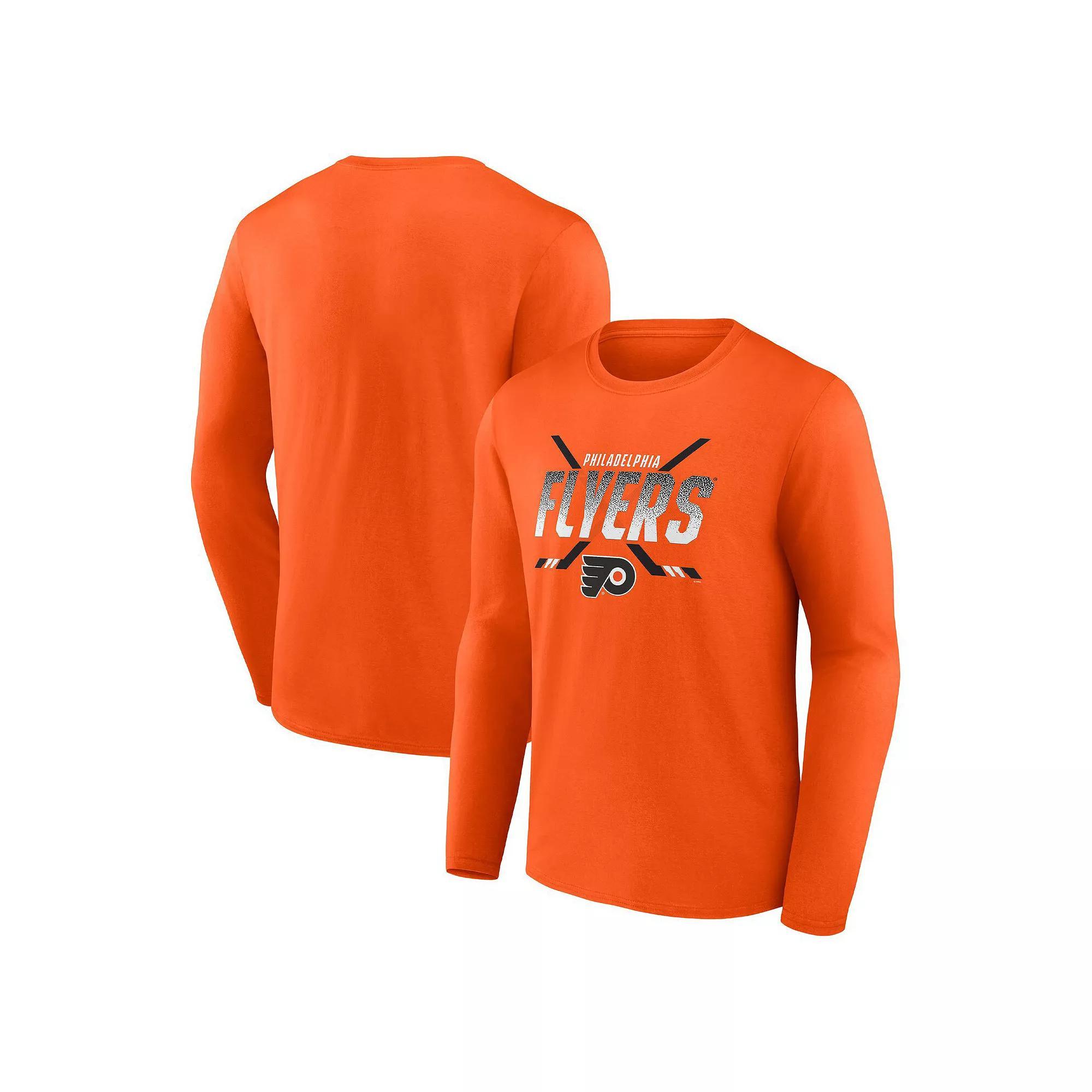 Men's Fanatics Branded Orange Philadelphia Flyers Covert Long Sleeve T-Shirt, Size: Medium, Fly Orange Product Image