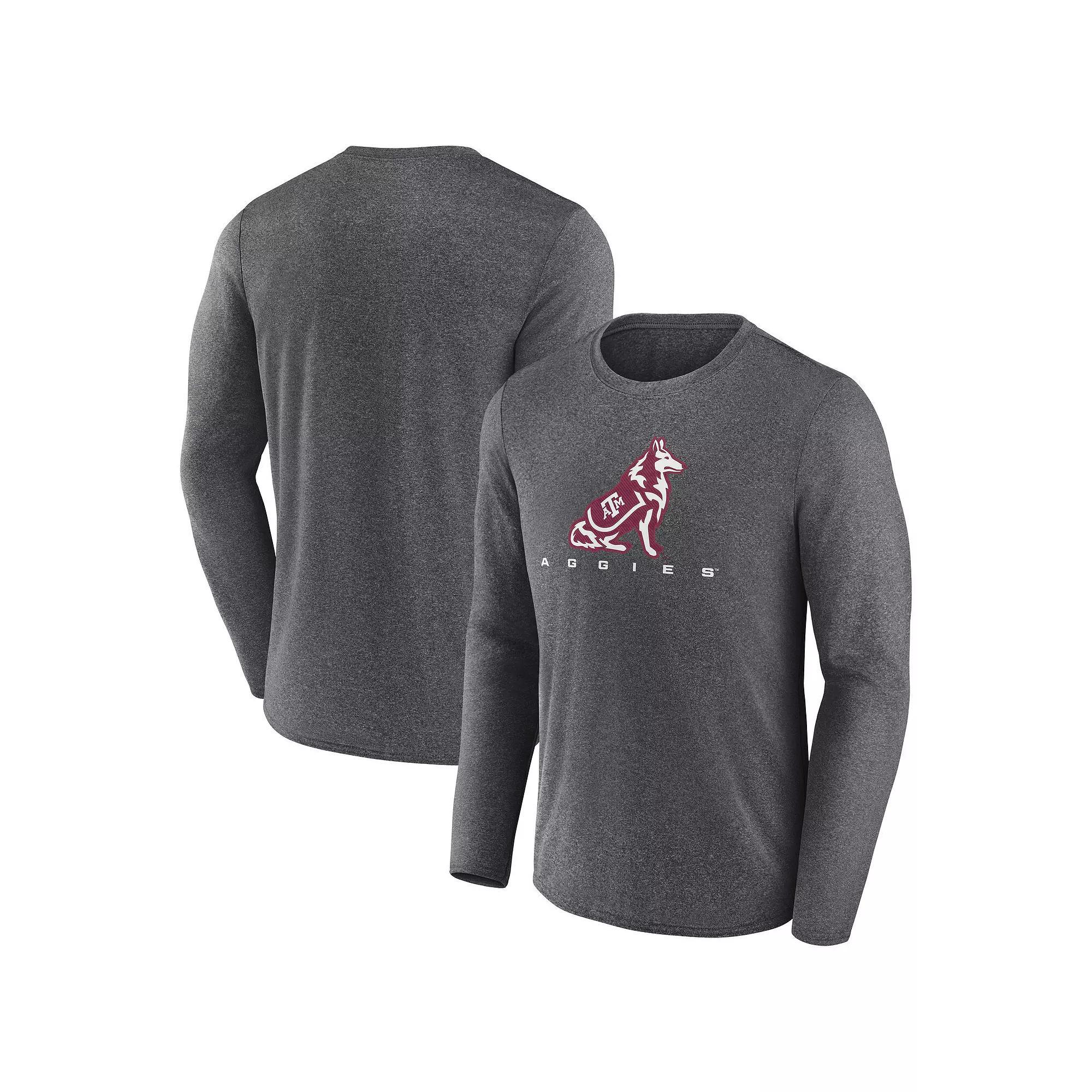 Men's Fanatics Charcoal Texas A&M Aggies Defender Long Sleeve T-Shirt, Size: XL Product Image