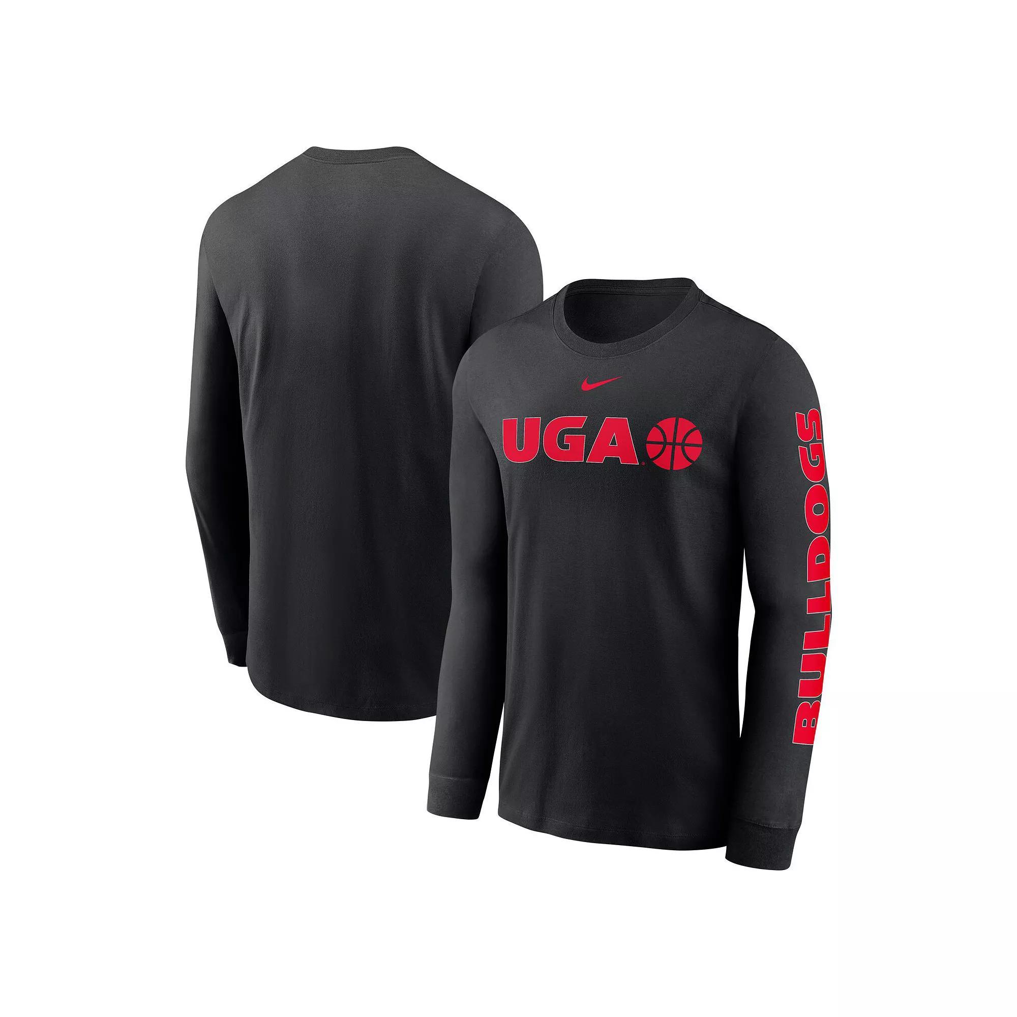 Men's Nike  Black Georgia Bulldogs Basketball Icon Two-Hit Long Sleeve T-Shirt, Size: XL Product Image