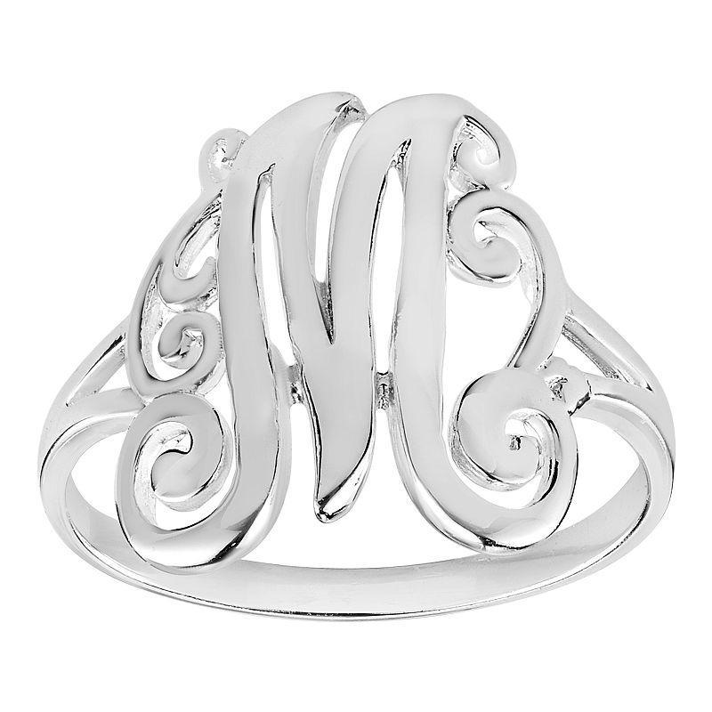 PRIMROSE Sterling Silver Monogram Initial Ring, Women's, Size: 7 Product Image