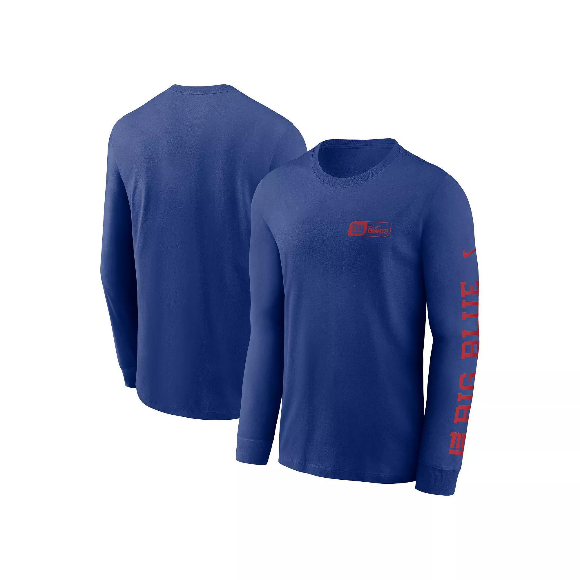 Men's Nike Royal Los Angeles Rams All Out Long Sleeve T-Shirt, Size: Small, Blue Product Image