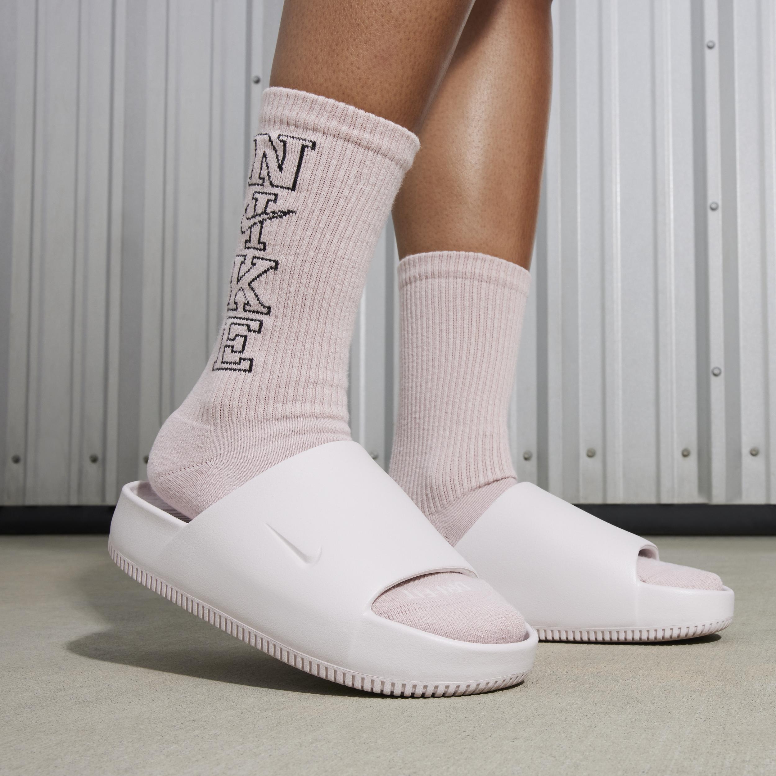 Nike Women's Calm Slide Sandals in Pink/Barely Rose Size 6 Product Image