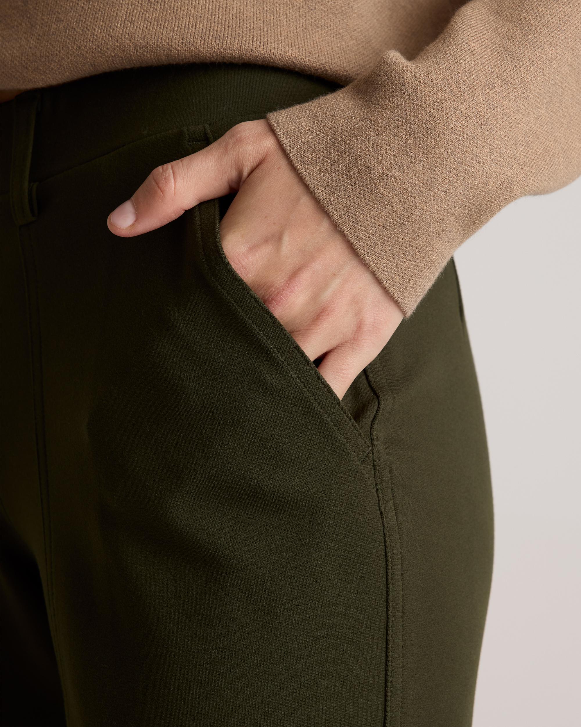 Quince | Women's Ultra-Stretch Ponte Tapered Cargo Pants Rayon Product Image
